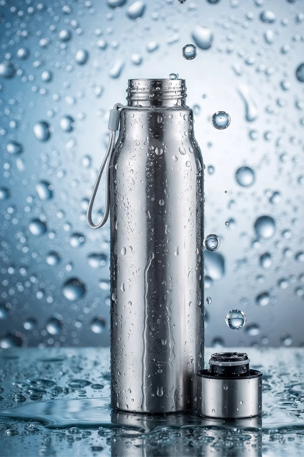 Ajanta 1 Litre Stainless Steel Water Bottle | Single Wall Leakproof Bottle with Carry Strap | BPA Free Reusable Steel Drinking Bottle for Office, Gym, School & Travel - Image 14