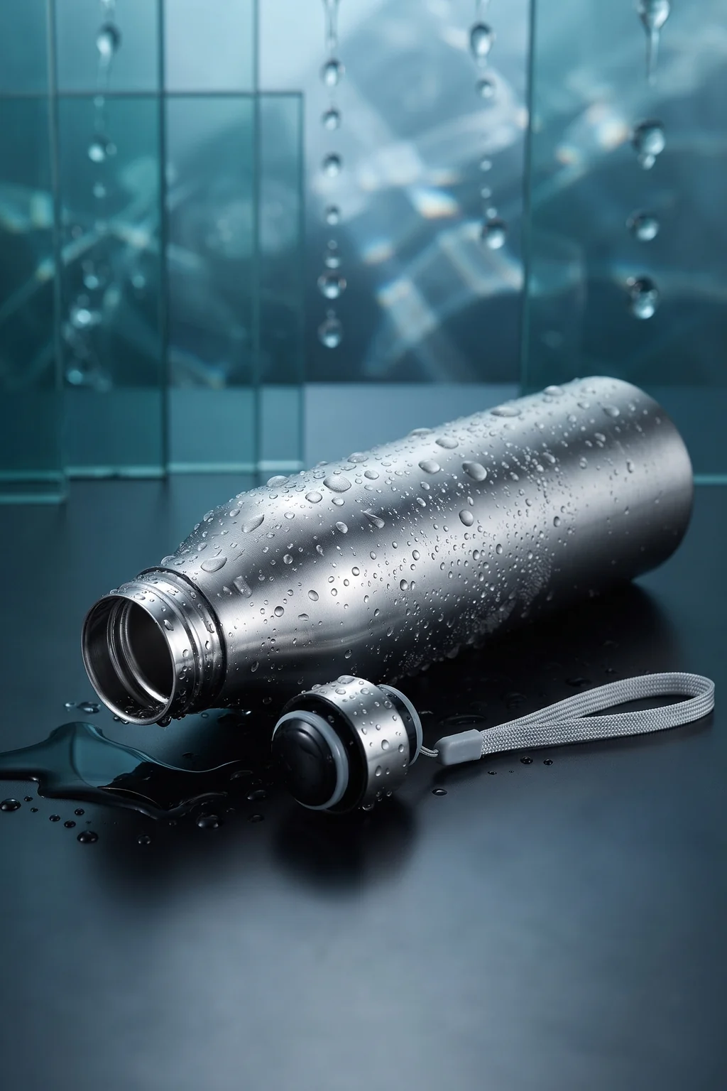 Ajanta 1 Litre Stainless Steel Water Bottle | Single Wall Leakproof Bottle with Carry Strap | BPA Free Reusable Steel Drinking Bottle for Office, Gym, School & Travel - Image 18