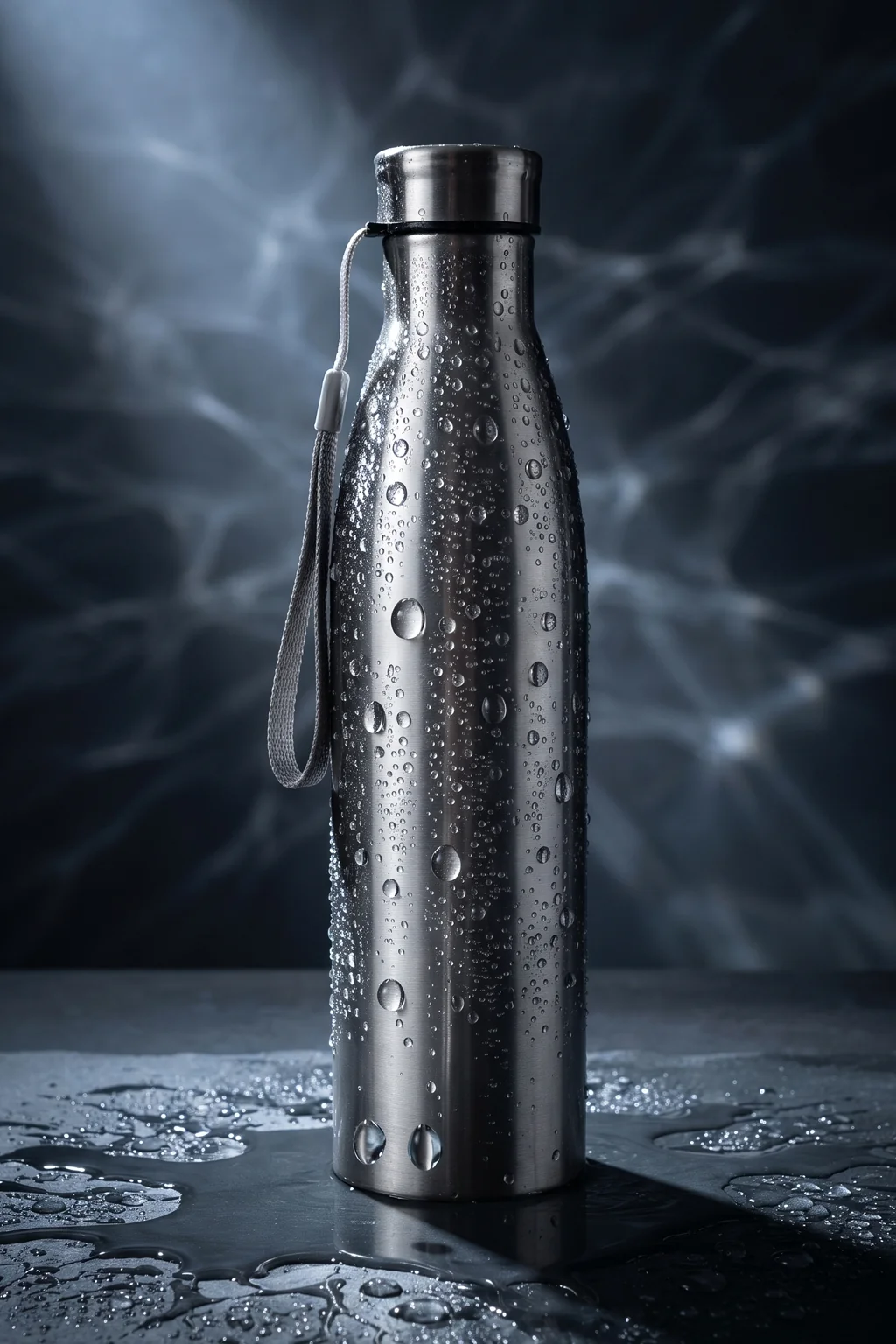 Ajanta 1 Litre Stainless Steel Water Bottle | Single Wall Leakproof Bottle with Carry Strap | BPA Free Reusable Steel Drinking Bottle for Office, Gym, School & Travel - Image 3