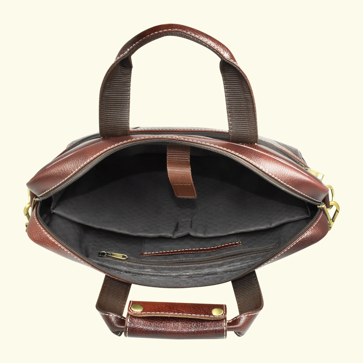 Ajanta Premium Leather 15 Inch Laptop Messenger Office Bag for Men - Image 4