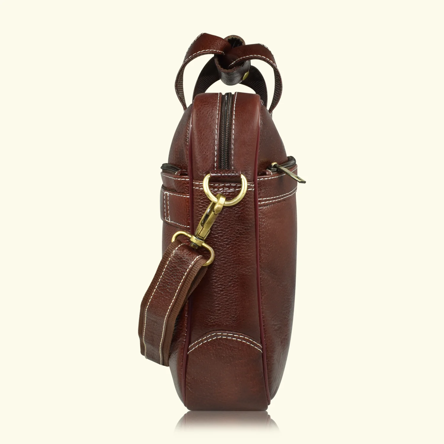 Ajanta Premium Leather 15 Inch Laptop Messenger Office Bag for Men - Image 7