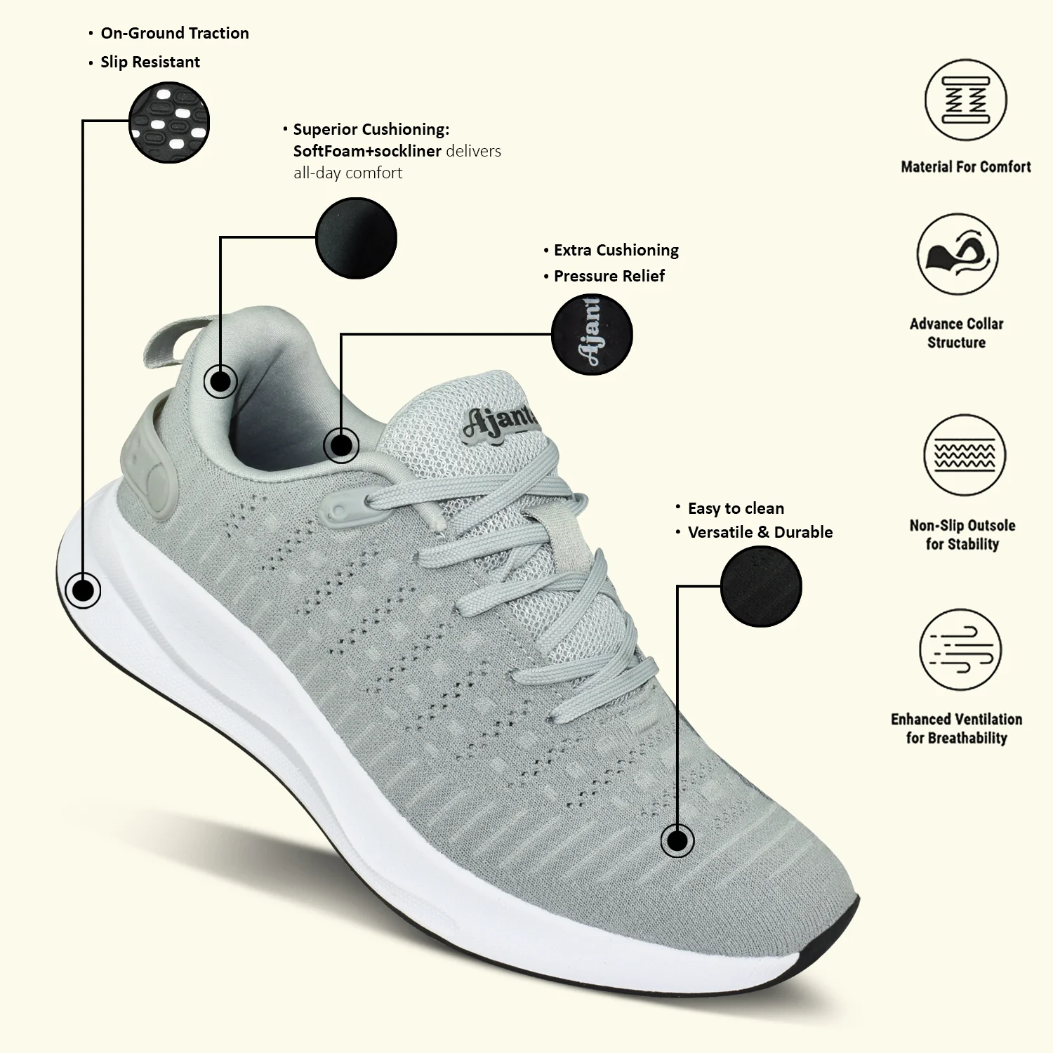 Ajanta Men’s Breathable Sport Shoes - Image 7