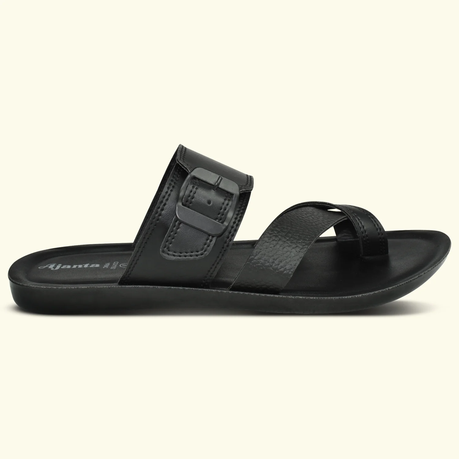Ajanta Men’s Tan Slip-On Sandals for All-Day Comfort