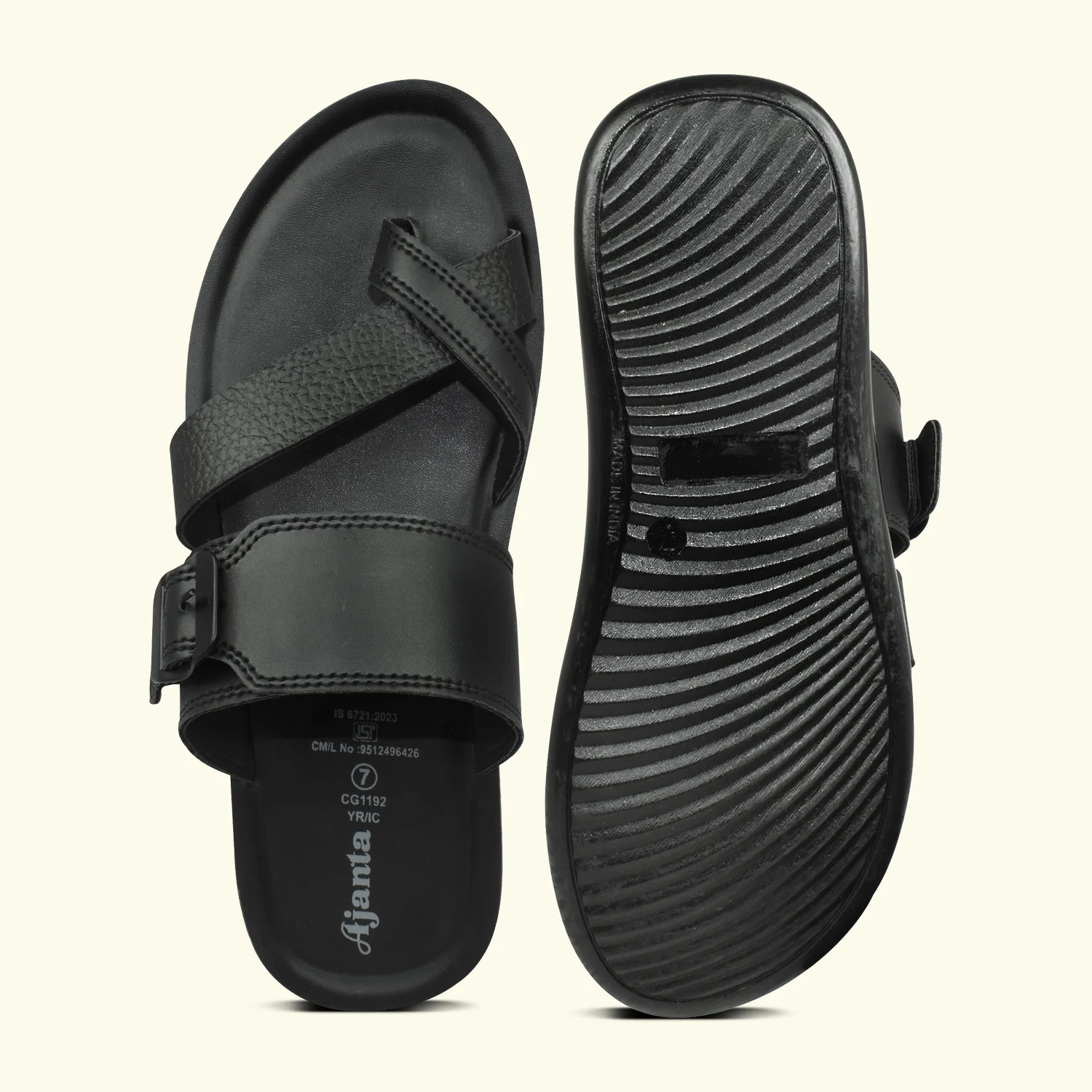 Ajanta Men’s Tan Slip-On Sandals for All-Day Comfort - Image 9