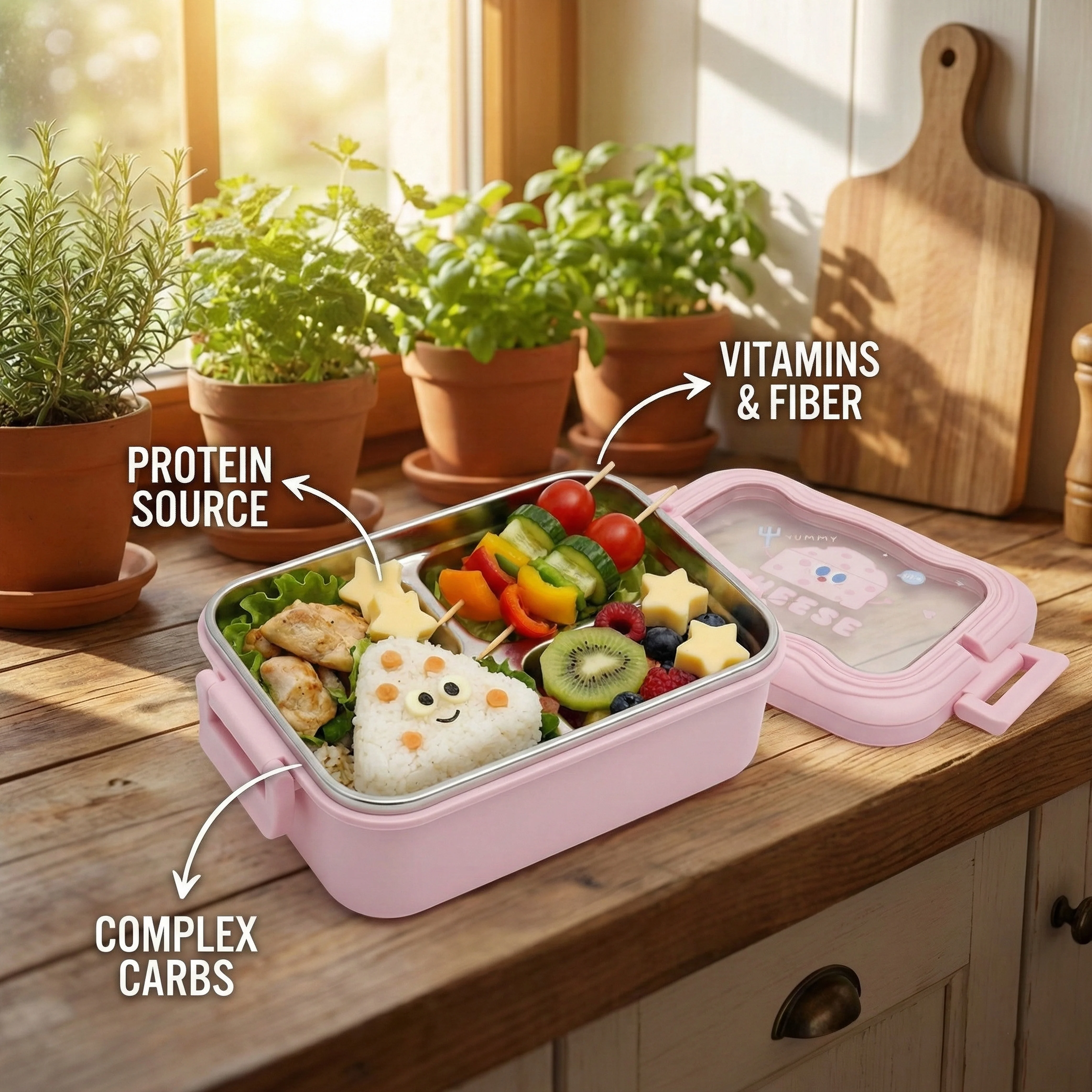 Ajanta BPA-Free Lunch Box with Transparent Lid, 2-Section Food Container with Dual Side Snap Locks - Image 11