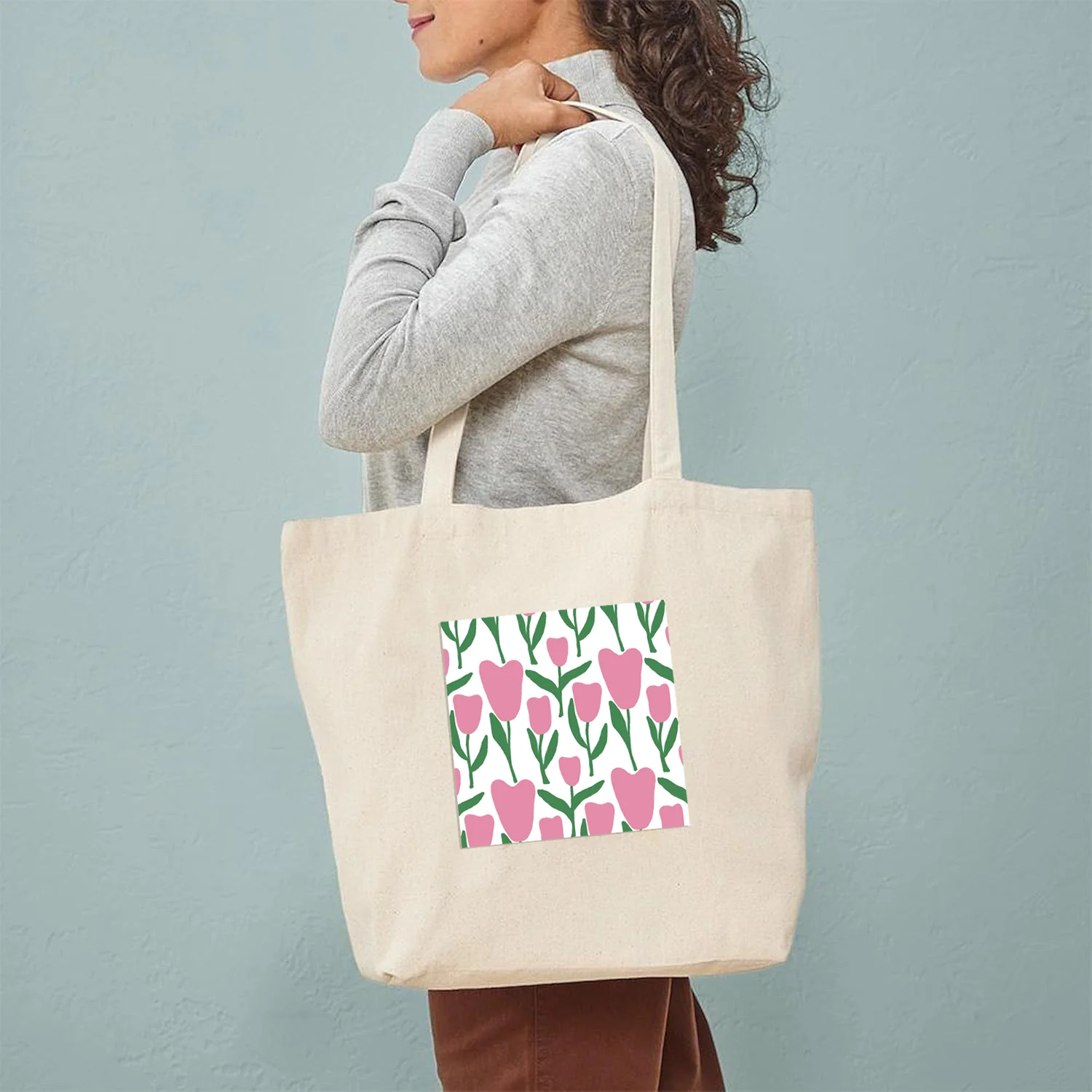 Ajanta Canvas Tote Bag with Zip for Women - Image 6