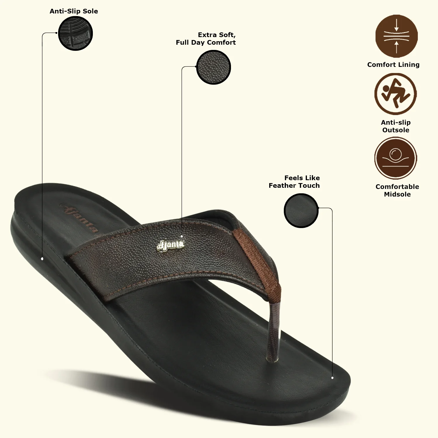 Ajanta Men’s Classic Comfortable Slippers - Image 3