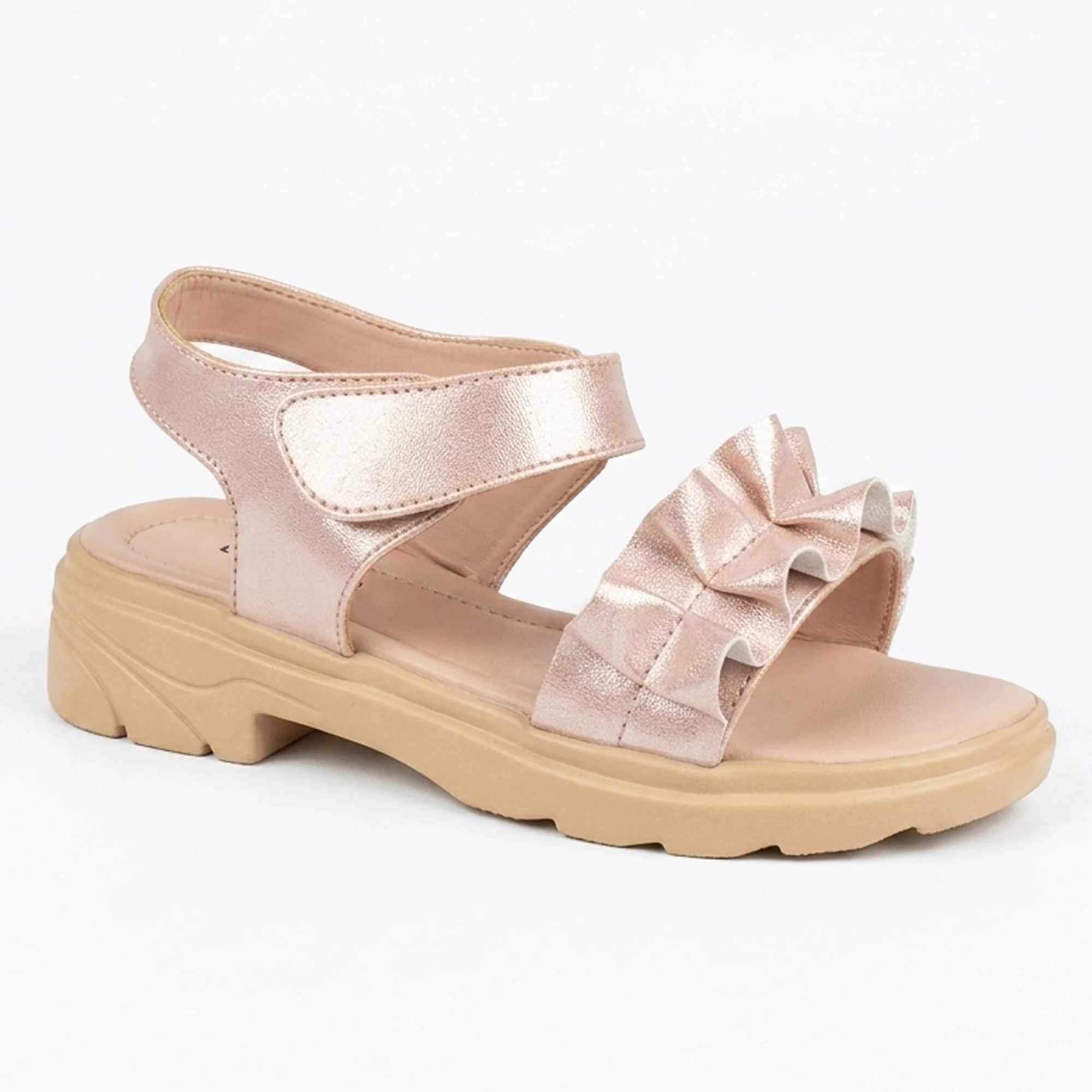 AJANTA Girls Velcro Strap Sandals | Comfortable & Adjustable Fit - Image 2