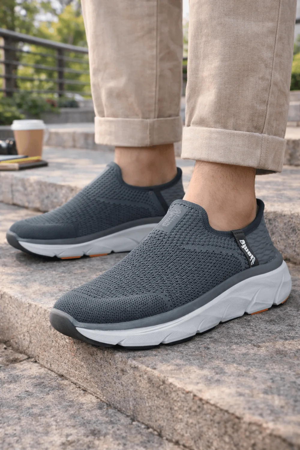 Ajanta Ignite Knit Running Slip-On Shoes - Image 3
