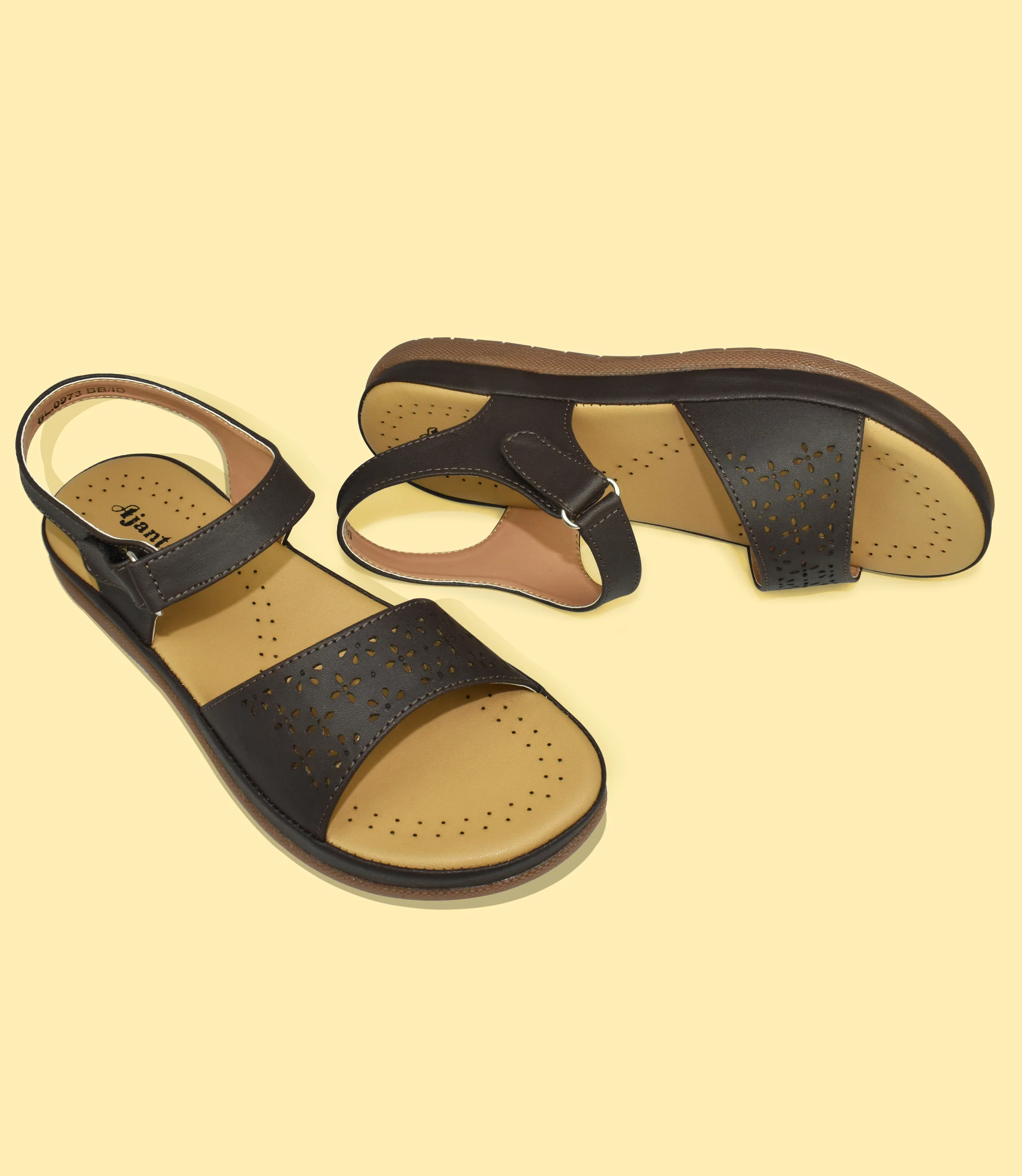 Ajanta Women’s Brown Airmax Sandals - Image 2