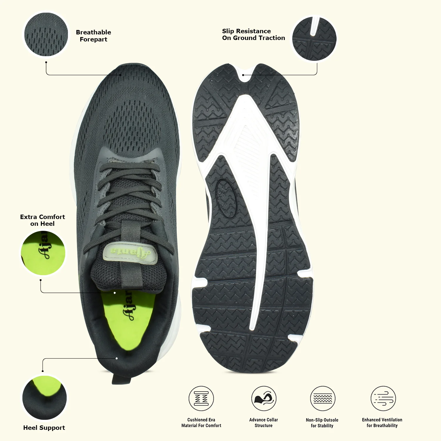 Ajanta Men’s Breathable Running Shoes - Image 4
