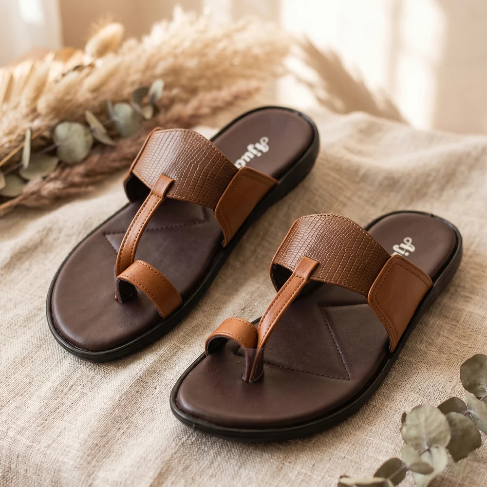 AJANTA Men Lightweight Comfort Sandals | Flexible Sole | Casual Wear - Image 8