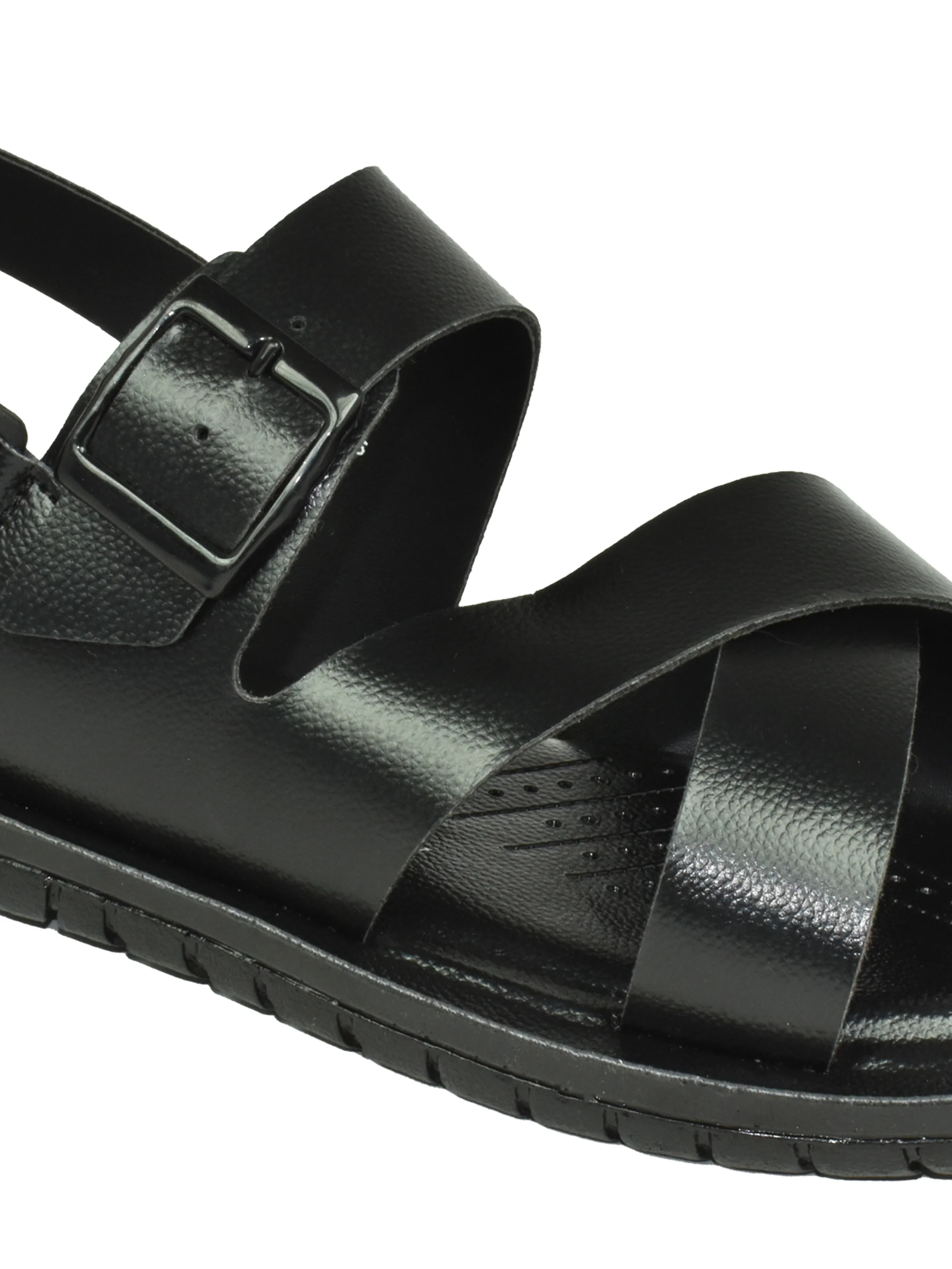 Ajanta Men’s Black Cross-Strap Sandal - Image 4