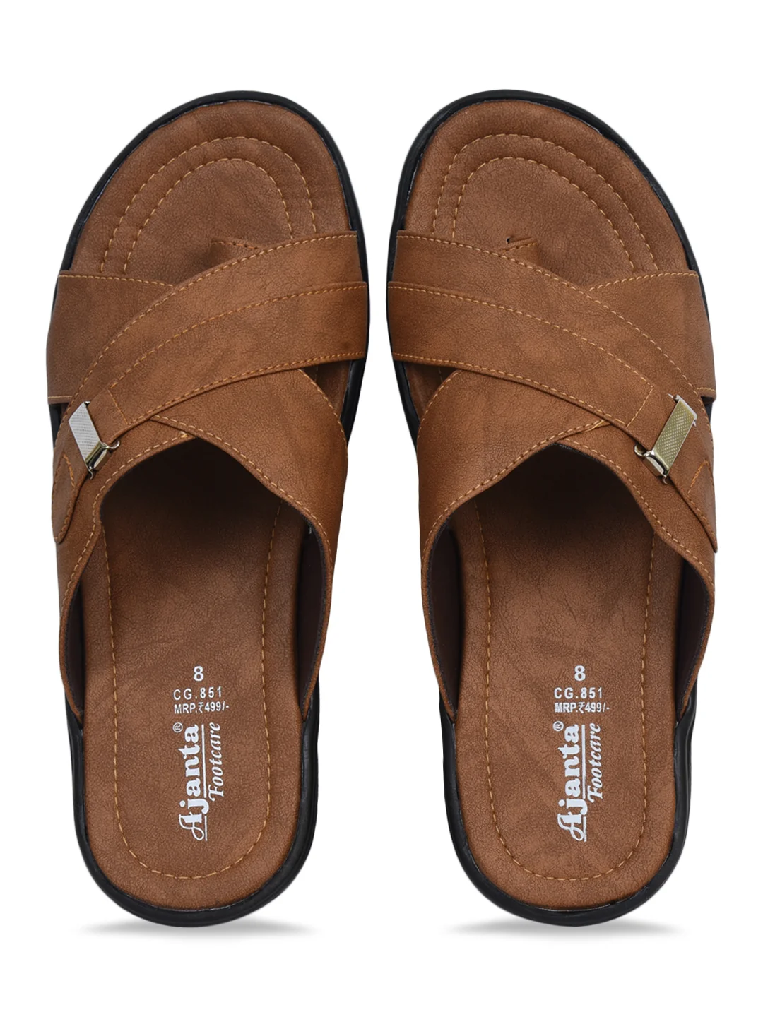 Ajanta Men’s Brown PVC Sandals - Image 6