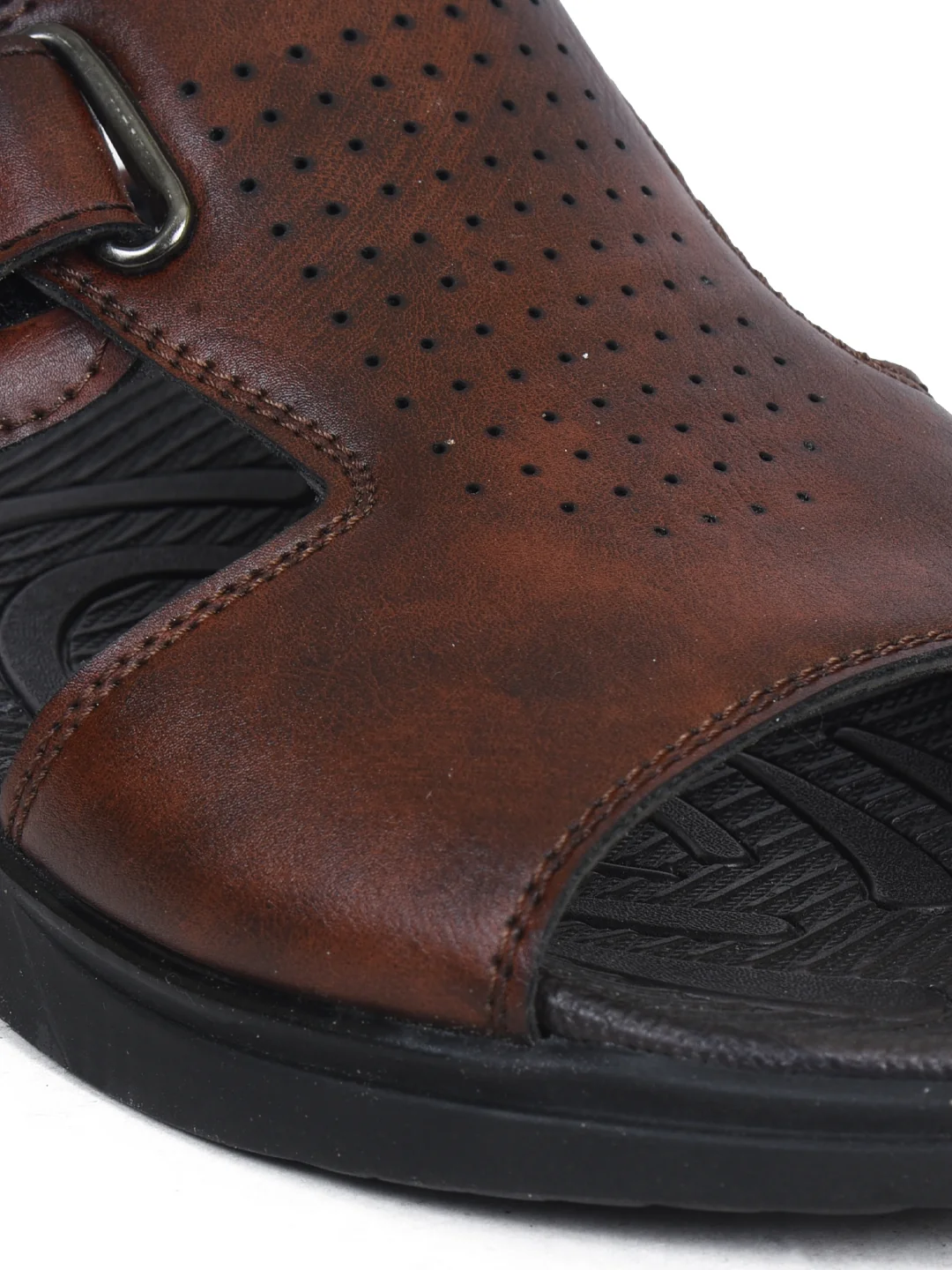 Ajanta Men’s Brown Slip-On Comfort Sandals - Image 3