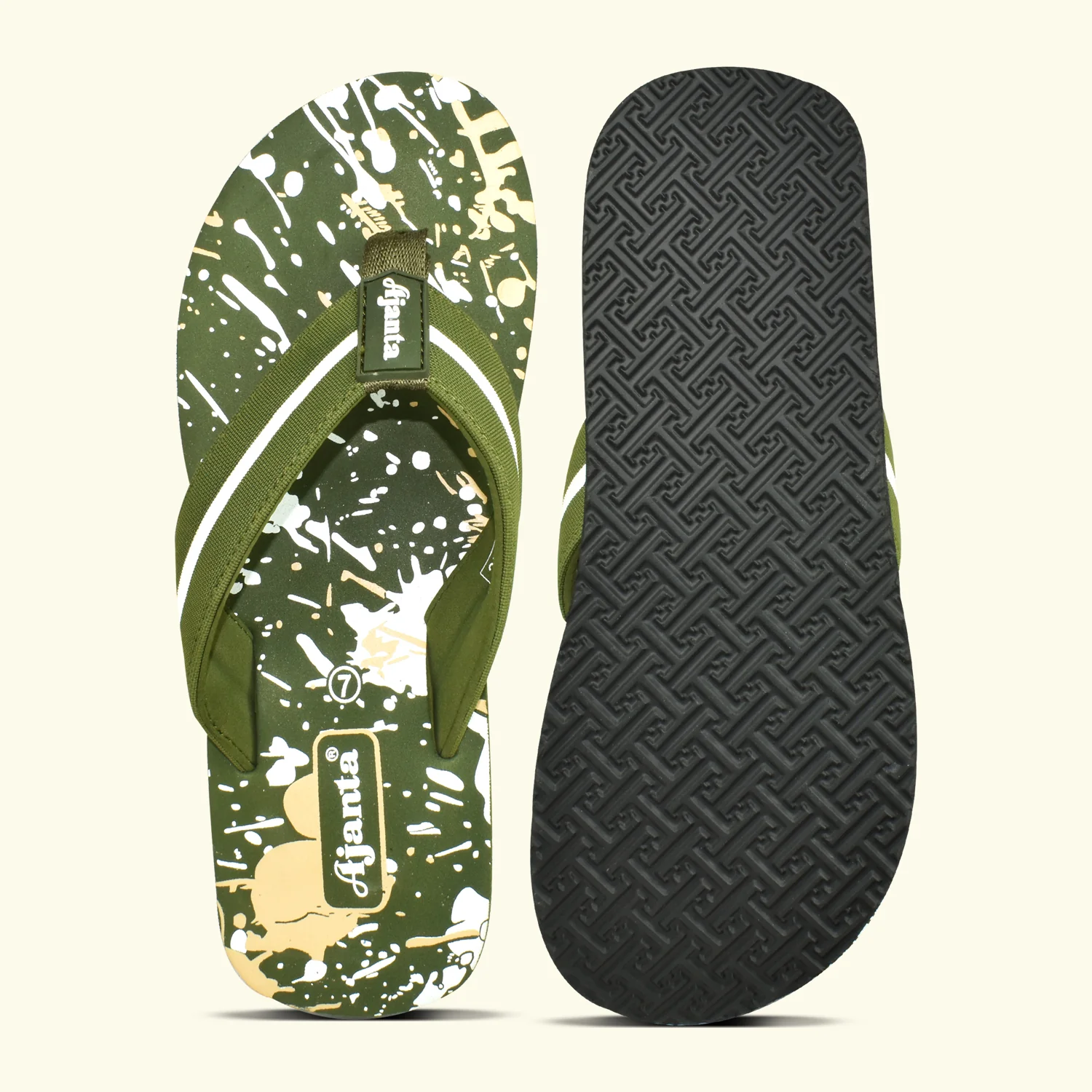 Ajanta Men’s Green Slip-On Chappal - Image 6