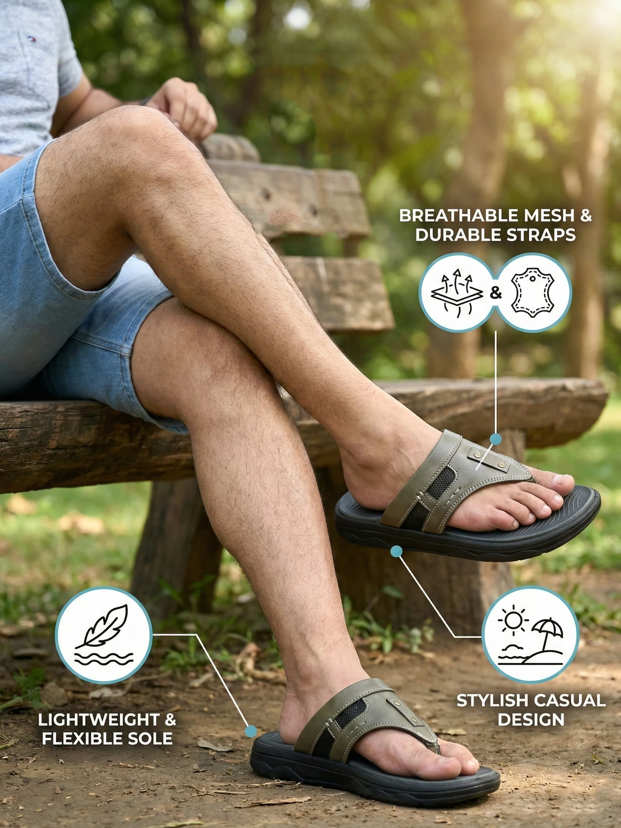 Ajanta Men’s Slip-On Sandals - Image 4