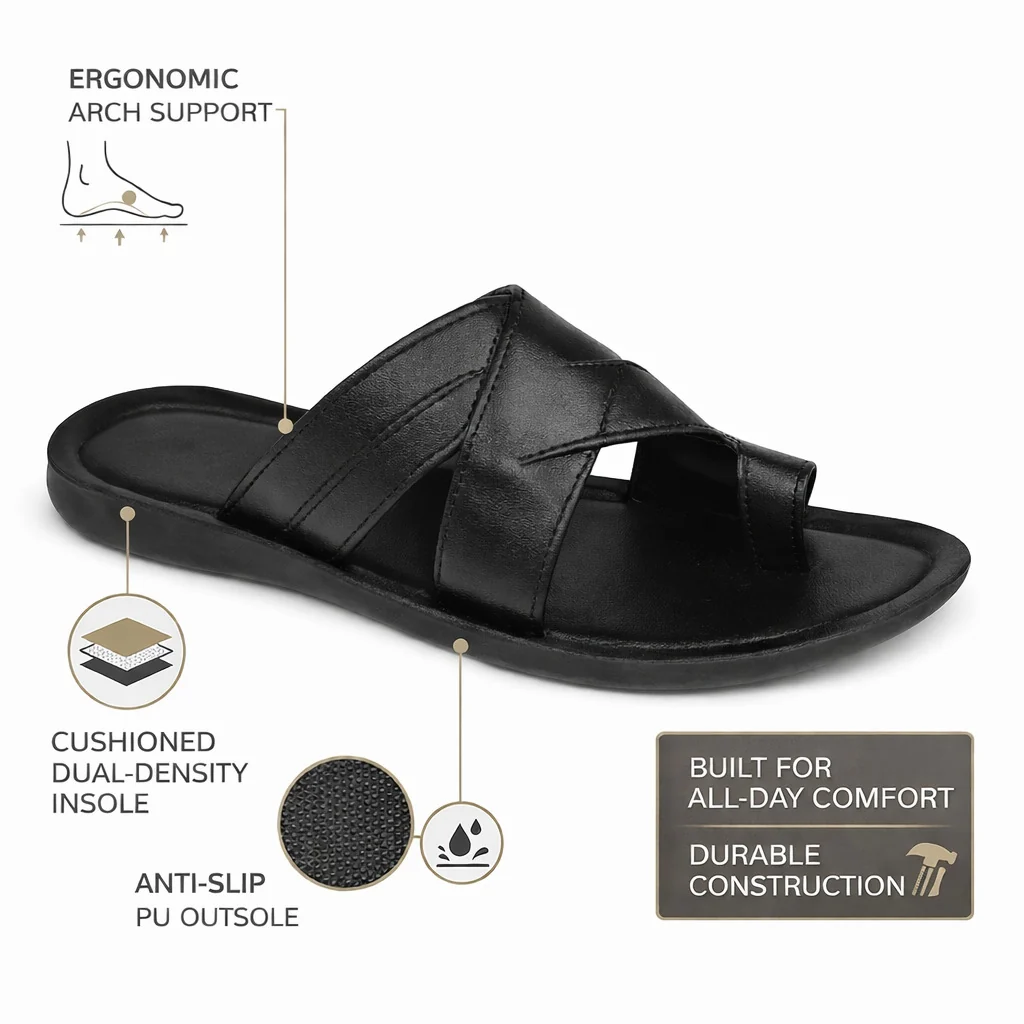 Ajanta Men’s Adjustable Anti-Slip Sandals - Image 4