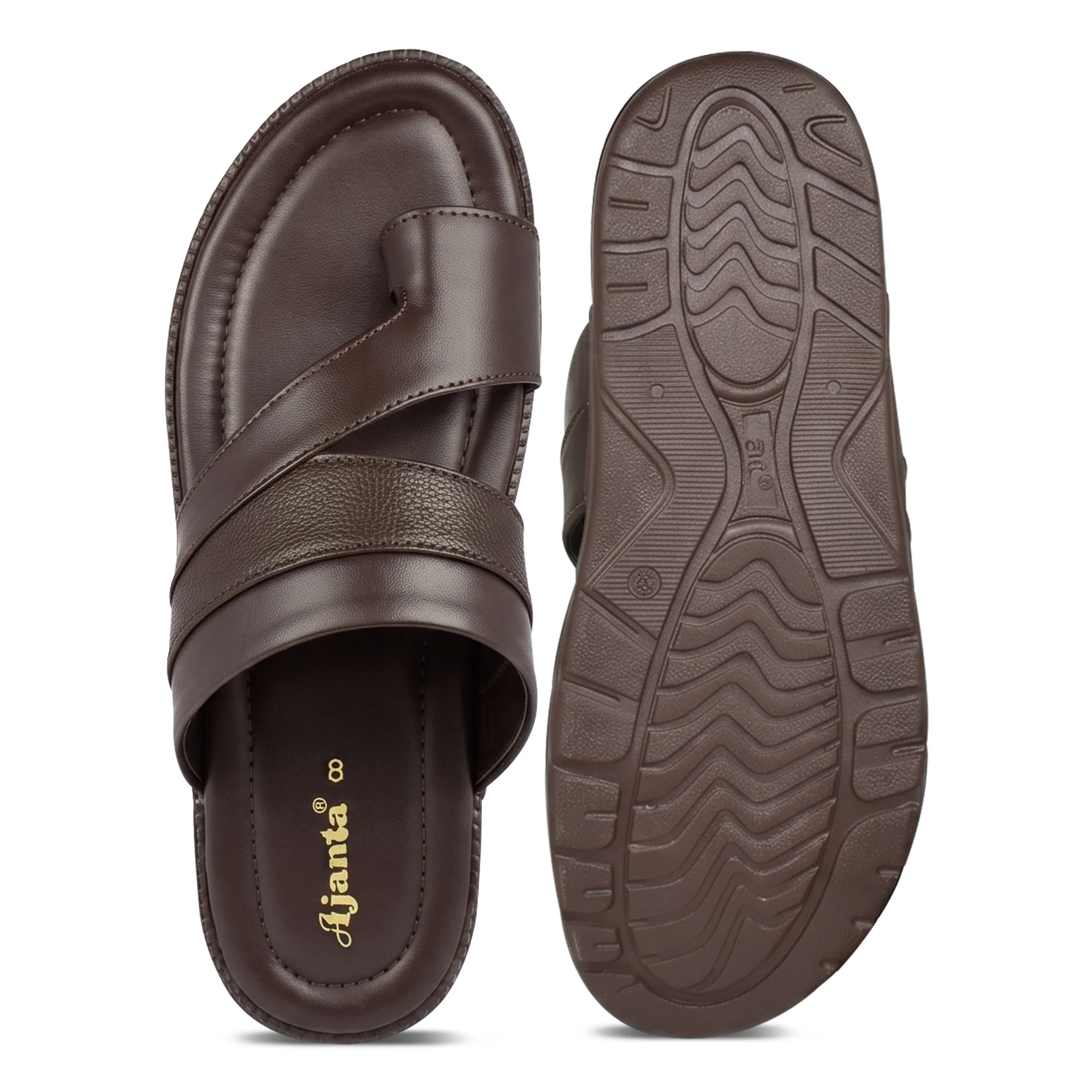AJANTA Men Stylish Comfort Sandals | Soft Cushion | All-Day Comfort (Brown) - Image 6