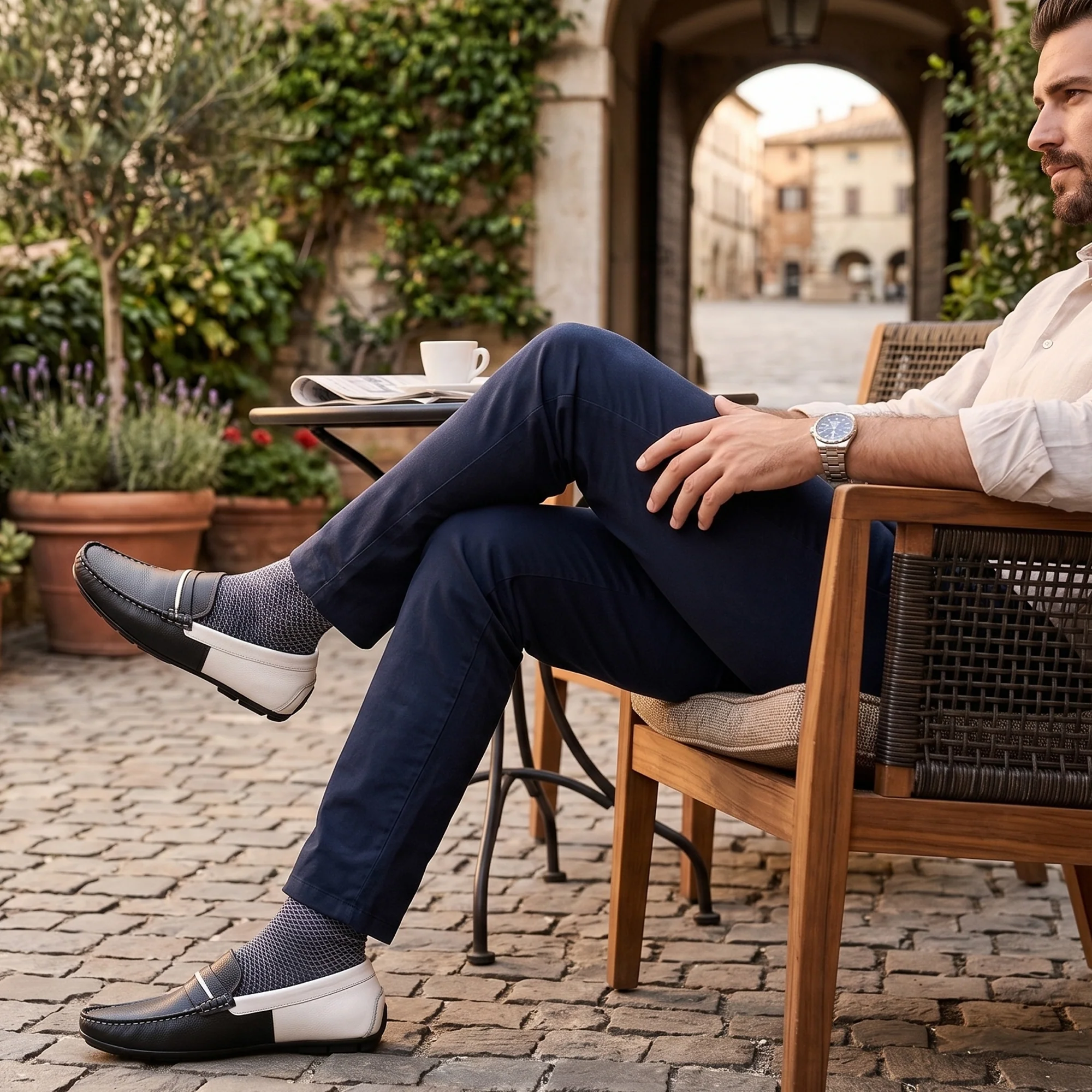 AJANTA Men Stylish Loafers | Synthetic Leather Casual Slip-On Shoes for Daily Wear - Image 2
