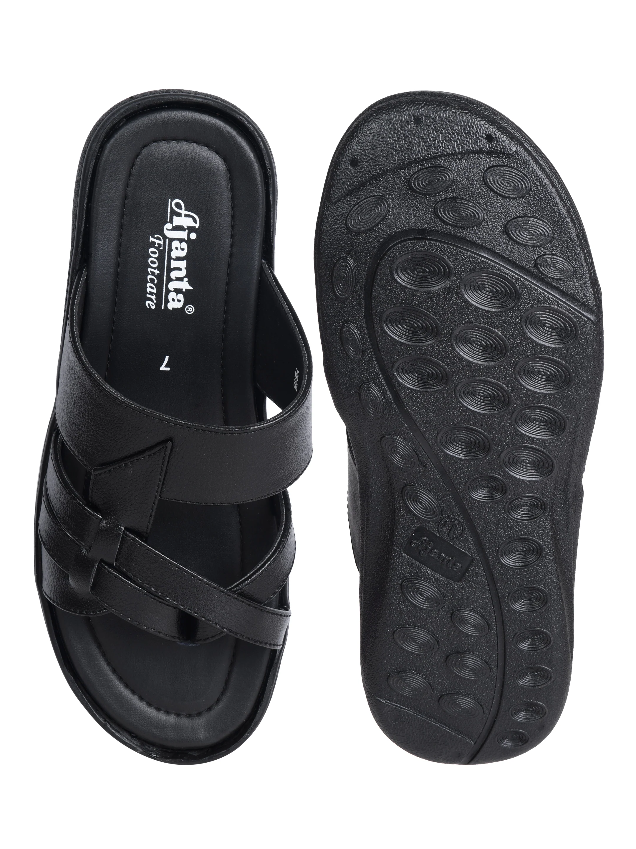 Ajanta Men’s Black Anti-Slip Sandals - Image 7