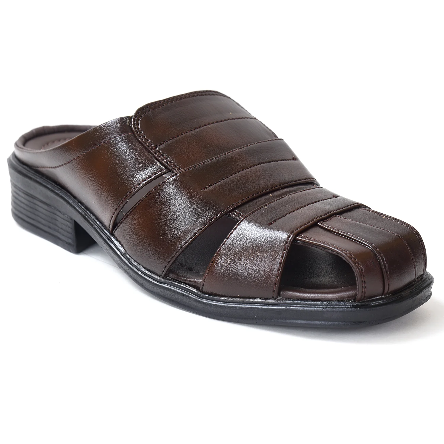 Ajanta Men’s Brown PVC Sandals - Image 3