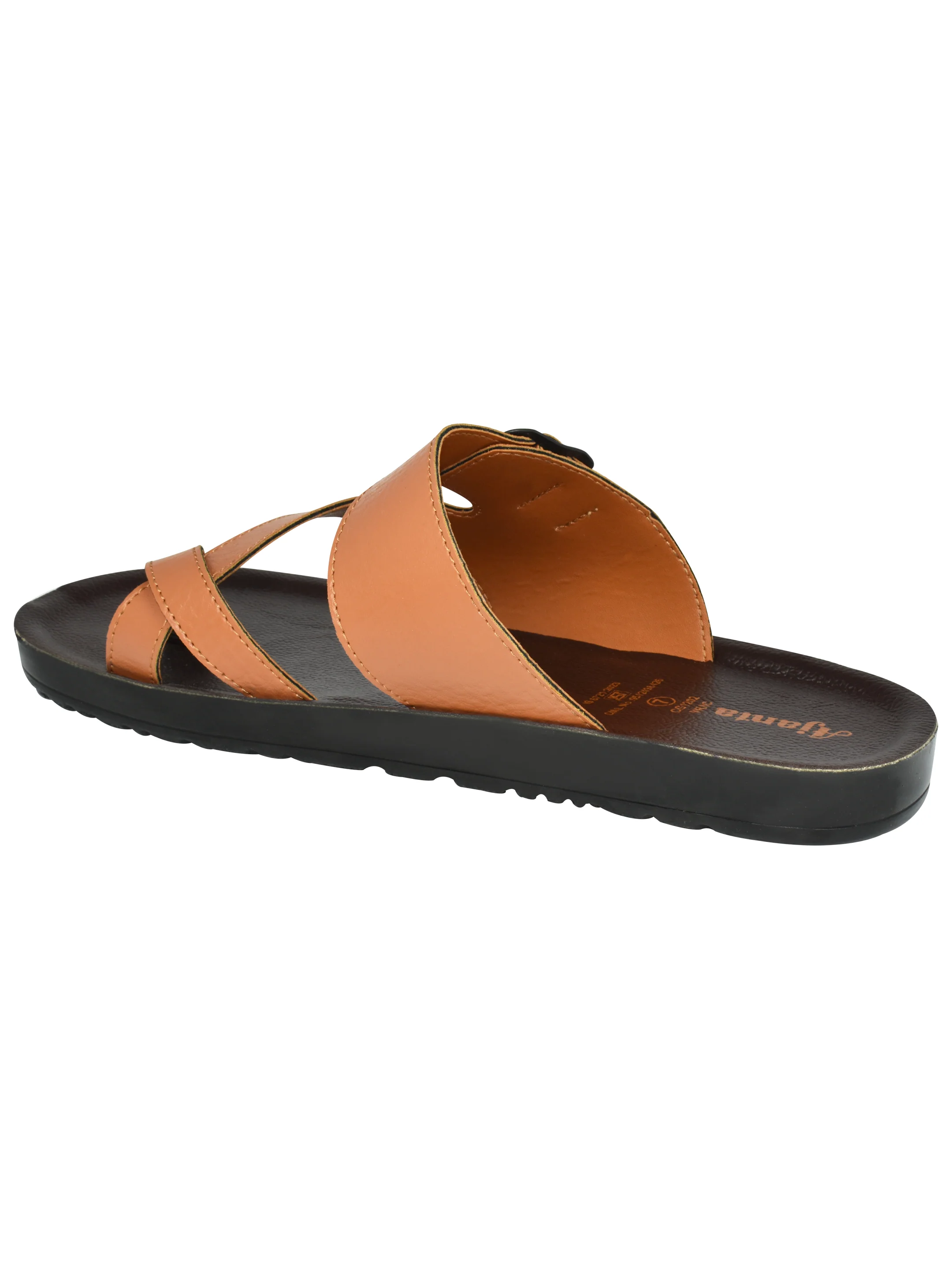 Ajanta Men’s Tan Beach Slip-On Sandals - Image 4