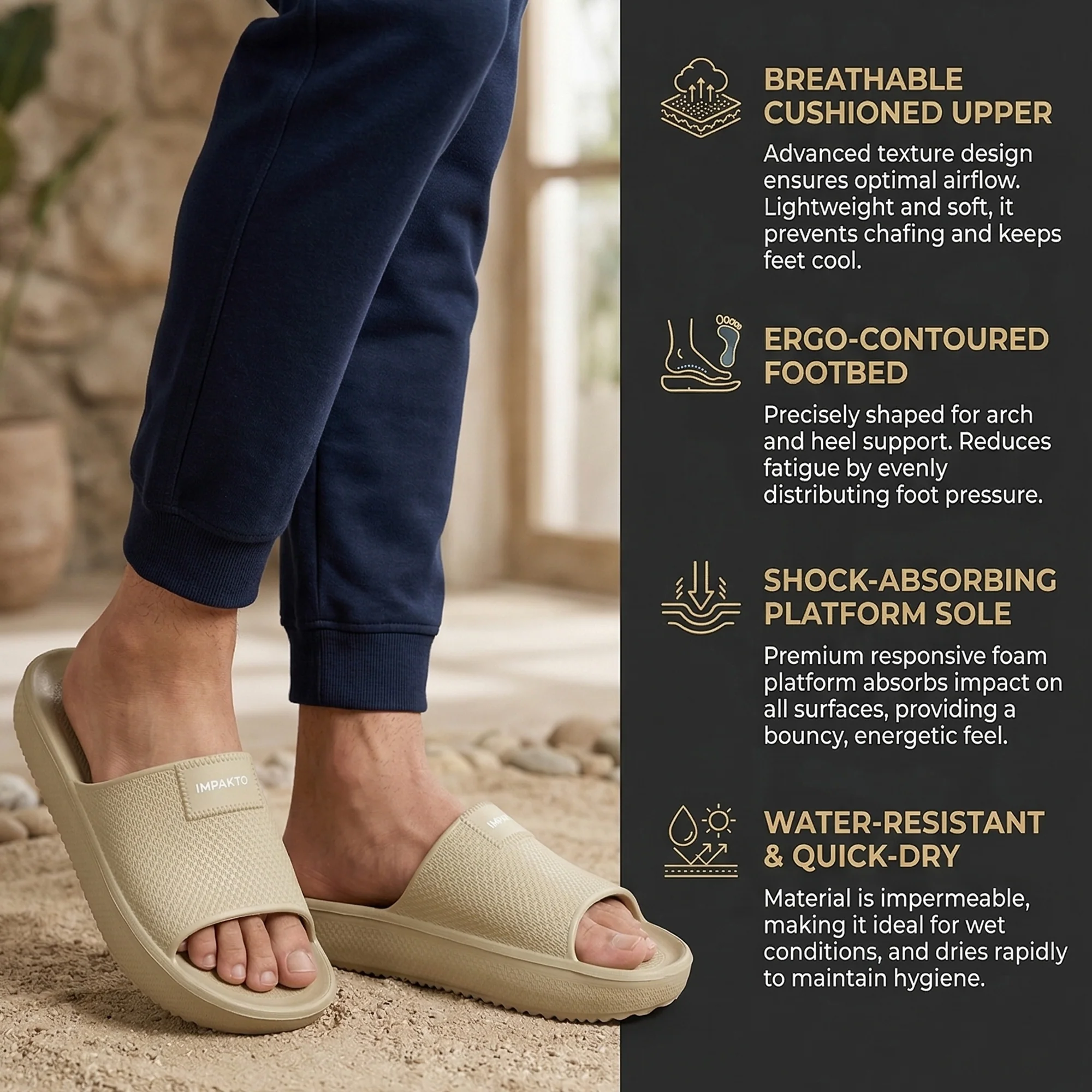 Ajanta Men’s Lightweight Non-Slip Sliders - Image 7