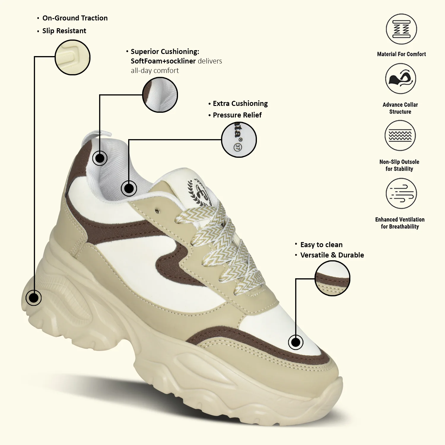 Ajanta Women’s Chunky Sneakers - Image 9