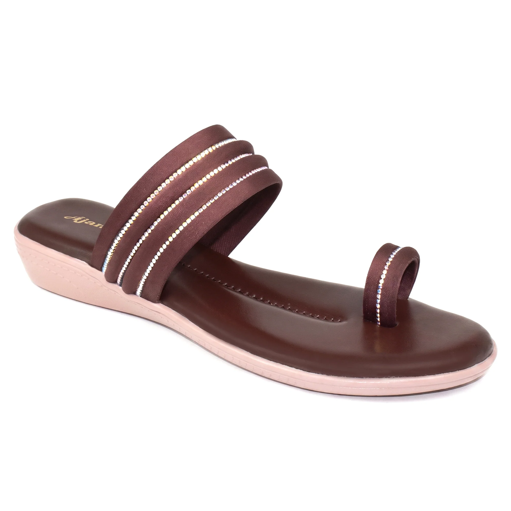 AJANTA Women Casual Slip-On Sandals | Comfortable & Durable Design (Black) - Image 2