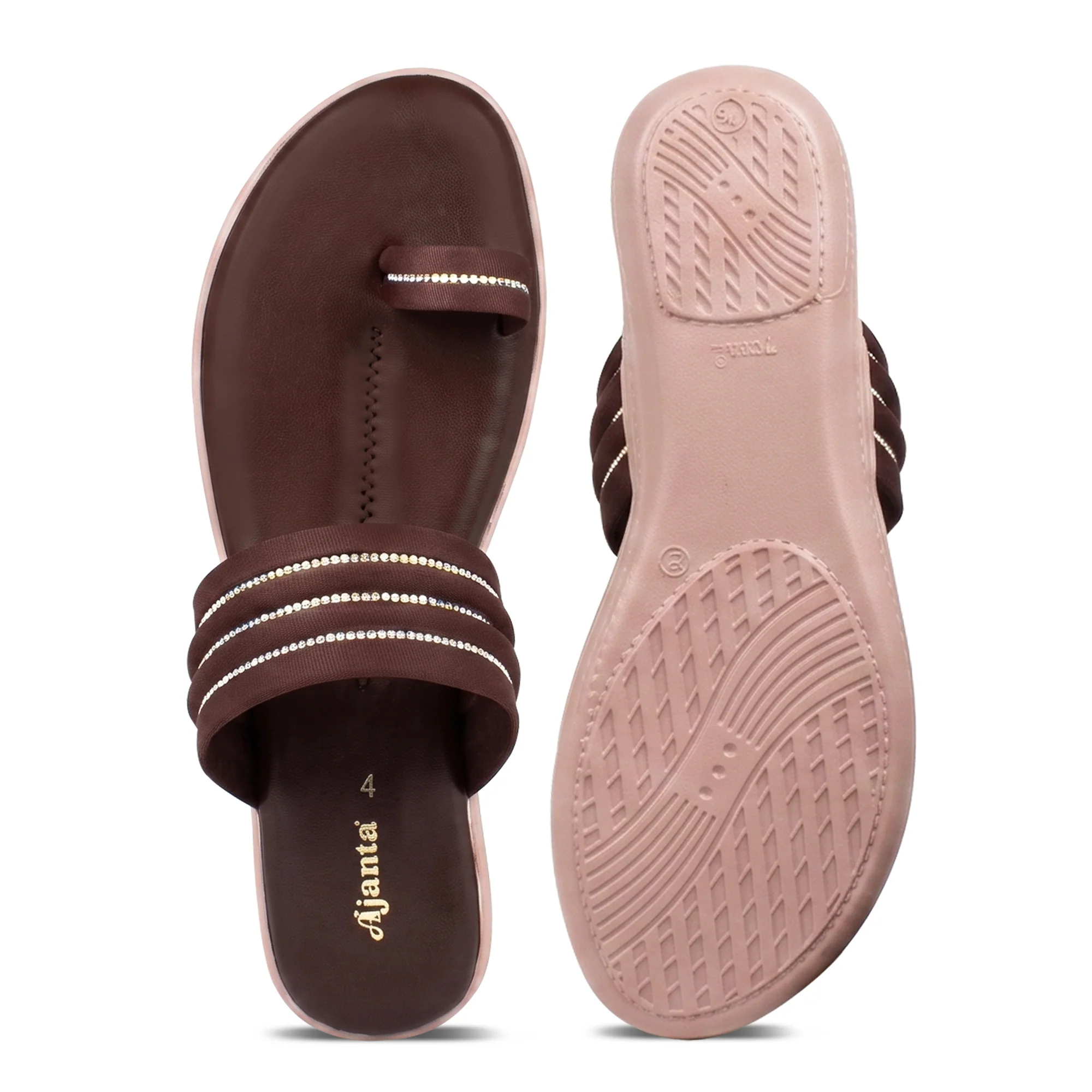 AJANTA Women Casual Slip-On Sandals | Comfortable & Durable Design (Black) - Image 8