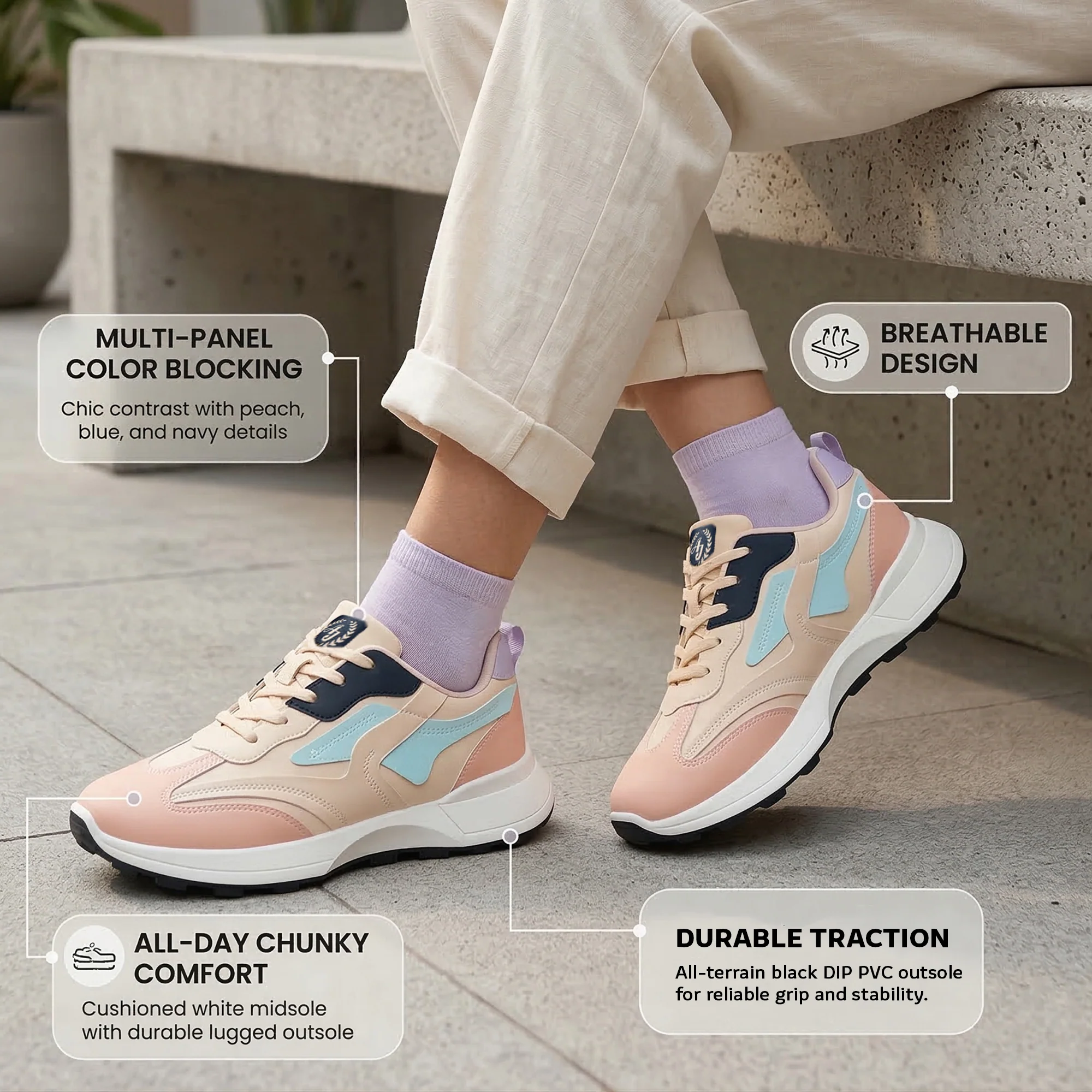 Ajanta Women’s Trendy Chunky Sneakers - Image 8