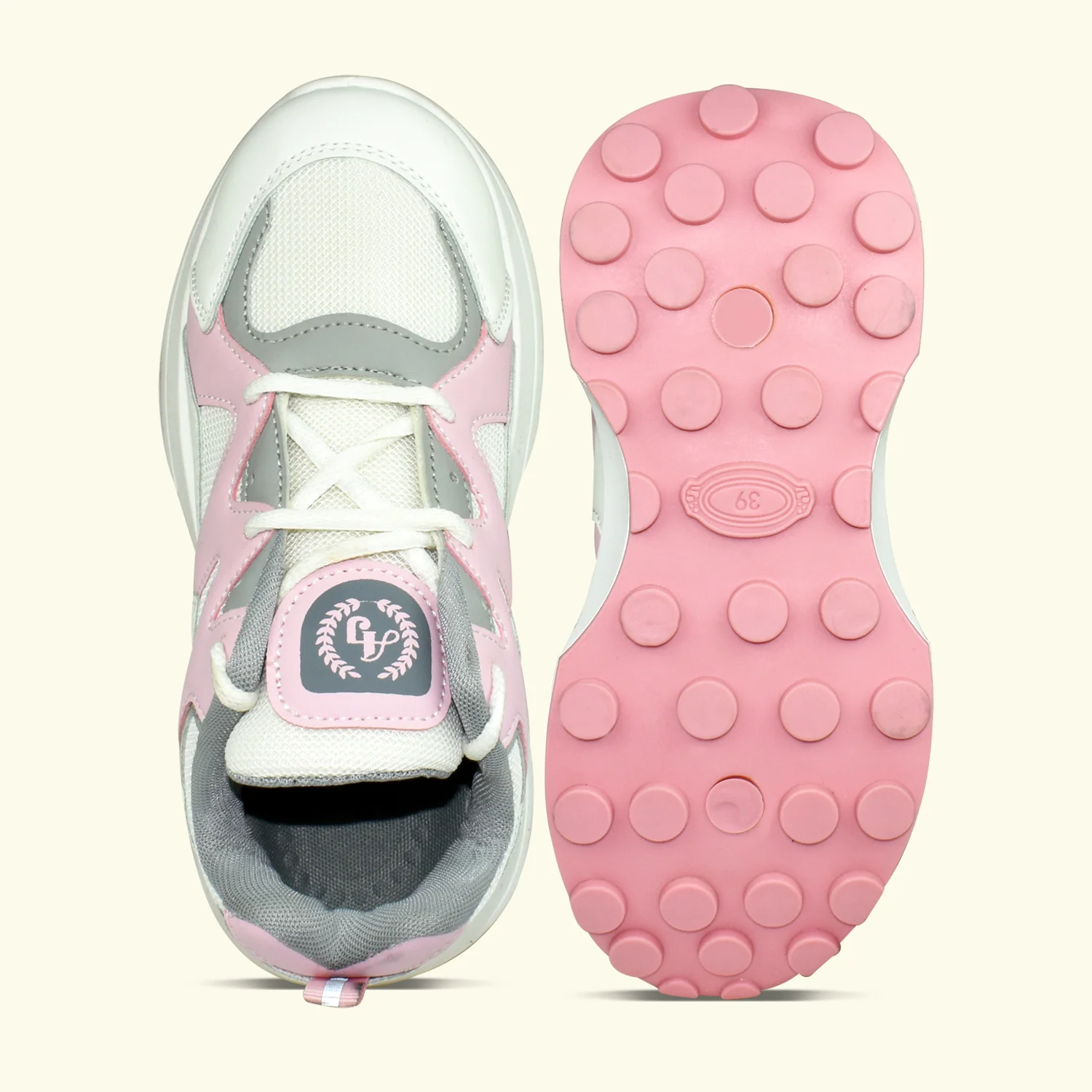 Ajanta Women’s Pink Lightning Chunky Sneakers - Image 8
