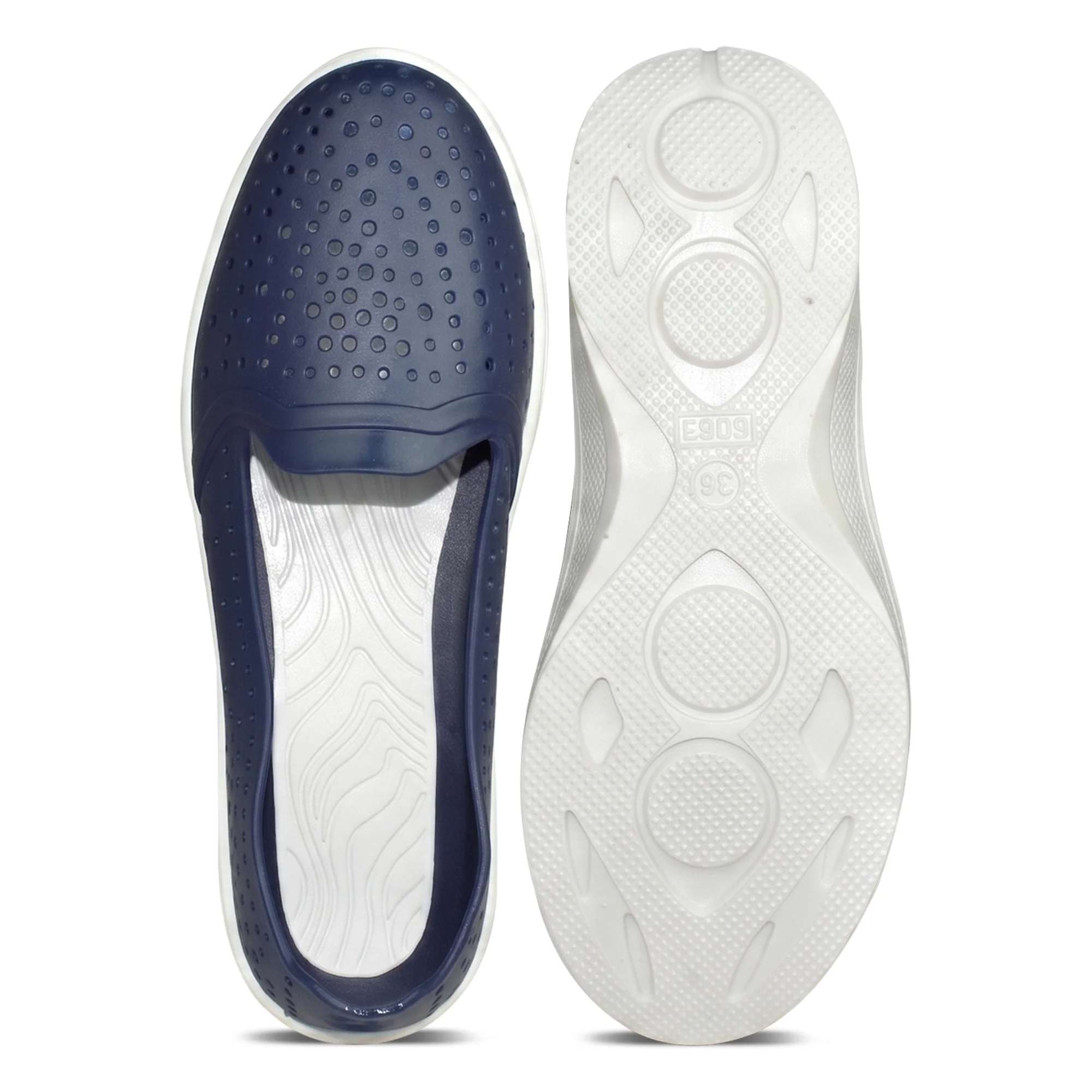 AJANTA Women PVC Molded Casual Shoes | Lightweight Comfortable Slip-On Daily Wear Footwear (Cream) - Image 9