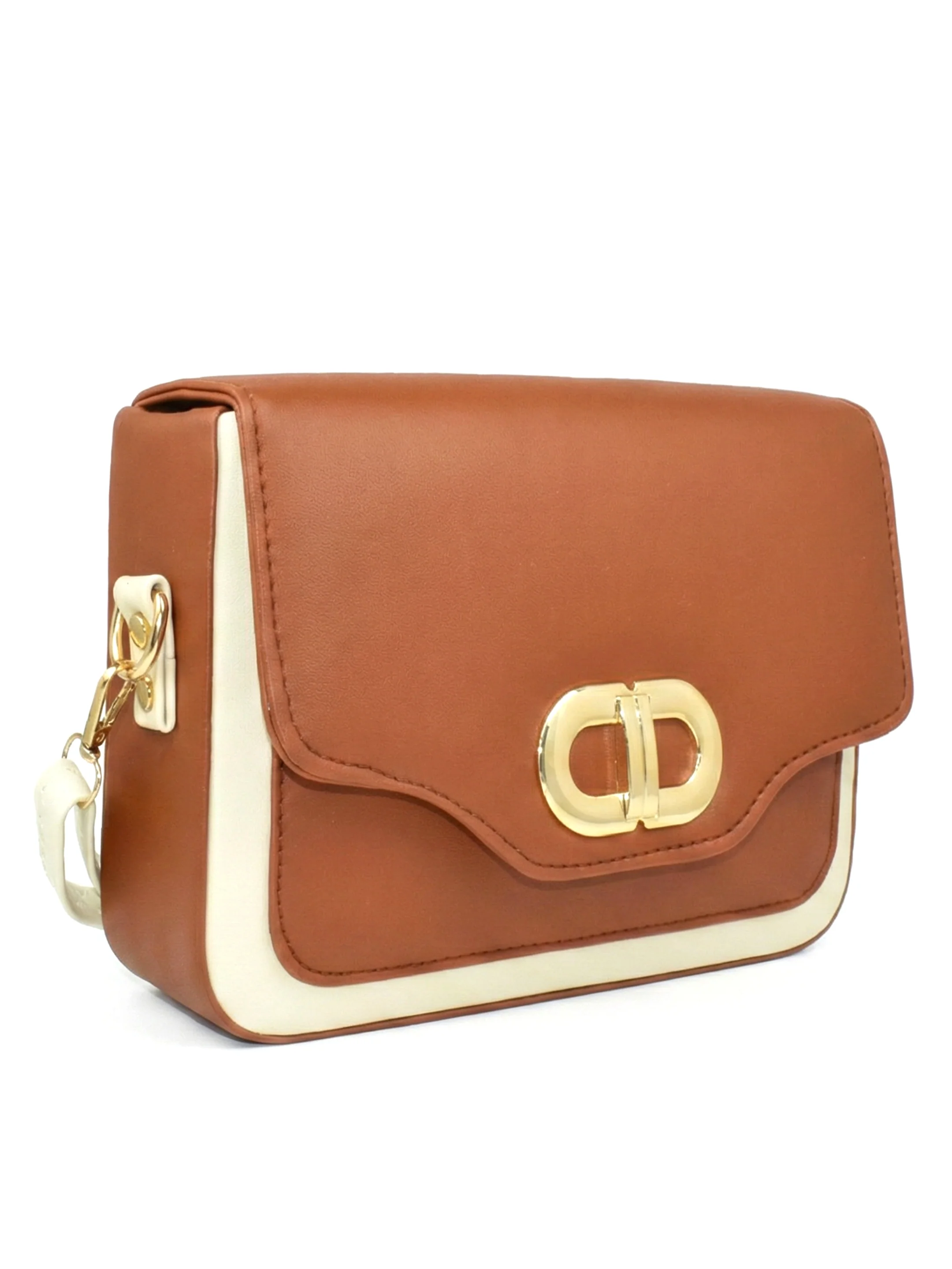 Ajanta Women’s Tan Sling Bag with Stylish Flap Lock and Adjustable Strap - Image 7