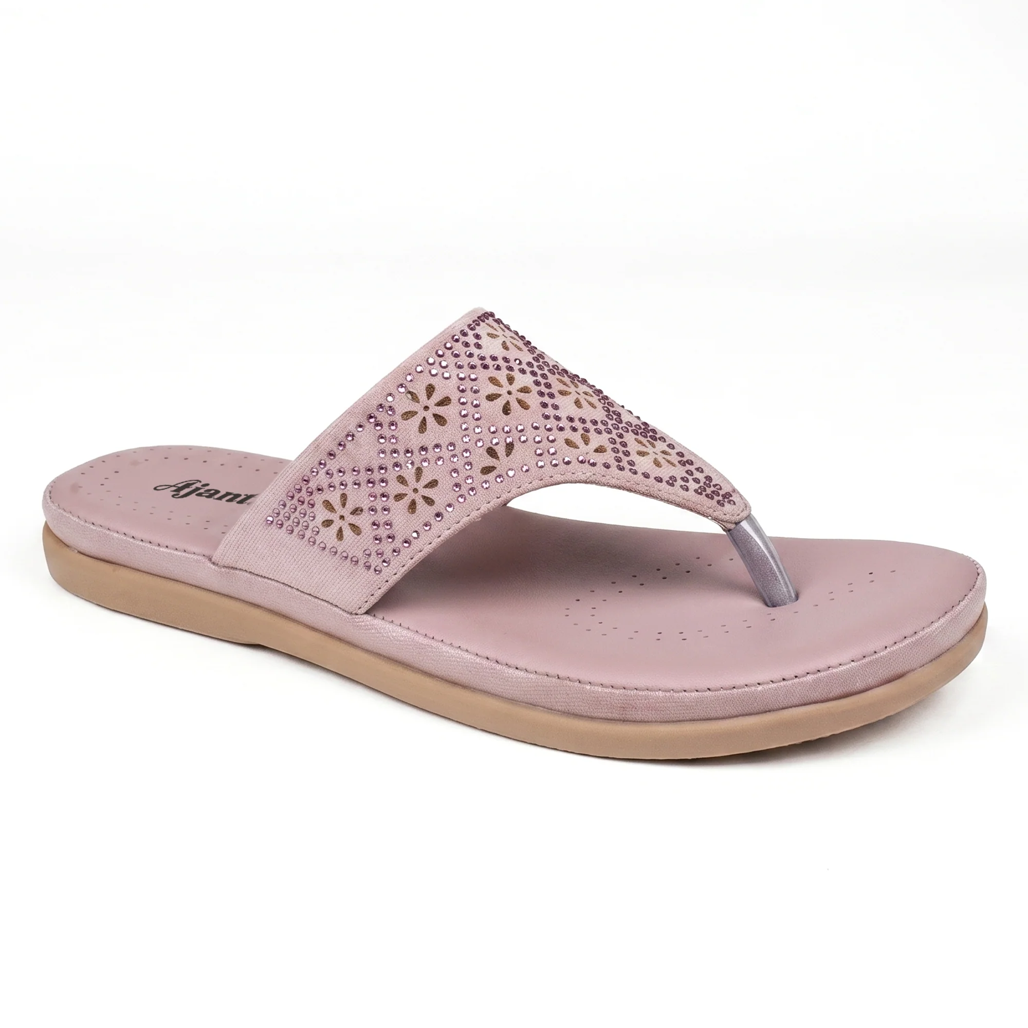 AJANTA Women Slip-On Sandals | Soft Cushion | Lightweight Casual Footwear - Image 2