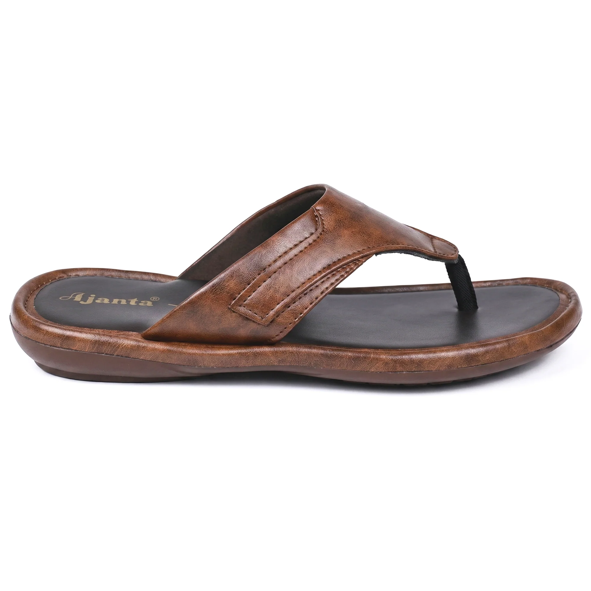 AJANTA Women Stylish Flat Sandals | Flexible Sole | Comfortable Fit (Brown) - Image 2