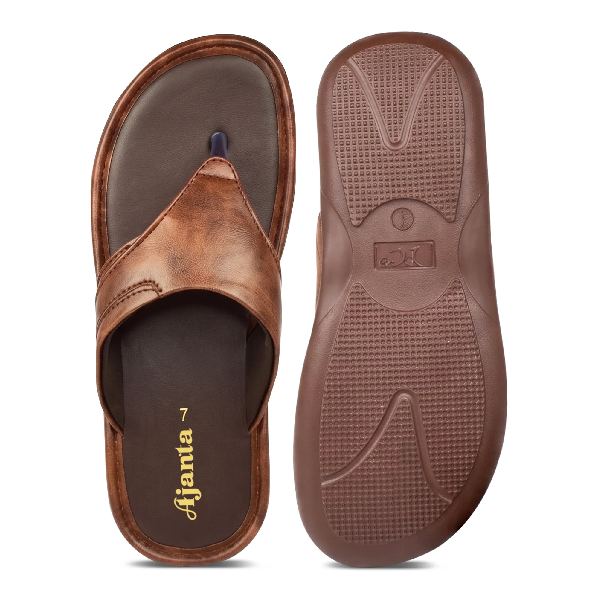 AJANTA Women Stylish Flat Sandals | Flexible Sole | Comfortable Fit (Brown) - Image 4