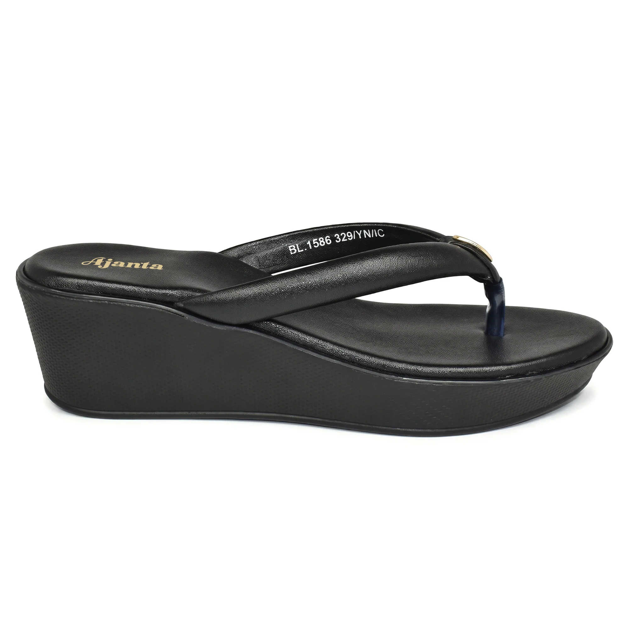 AJANTA Women Wedge Heel Sandals | Toe Post Flip Flop Sandals for Women | Platform Slip On Sandals | Lightweight Cushioned Walking Footwear | Daily Office, Travel, Puja & Festive Wear For Woman - Image 14