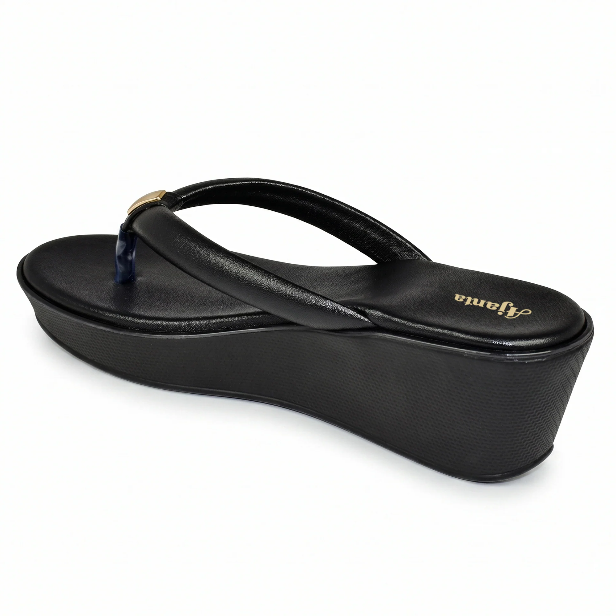 AJANTA Women Wedge Heel Sandals | Toe Post Flip Flop Sandals for Women | Platform Slip On Sandals | Lightweight Cushioned Walking Footwear | Daily Office, Travel, Puja & Festive Wear For Woman - Image 16