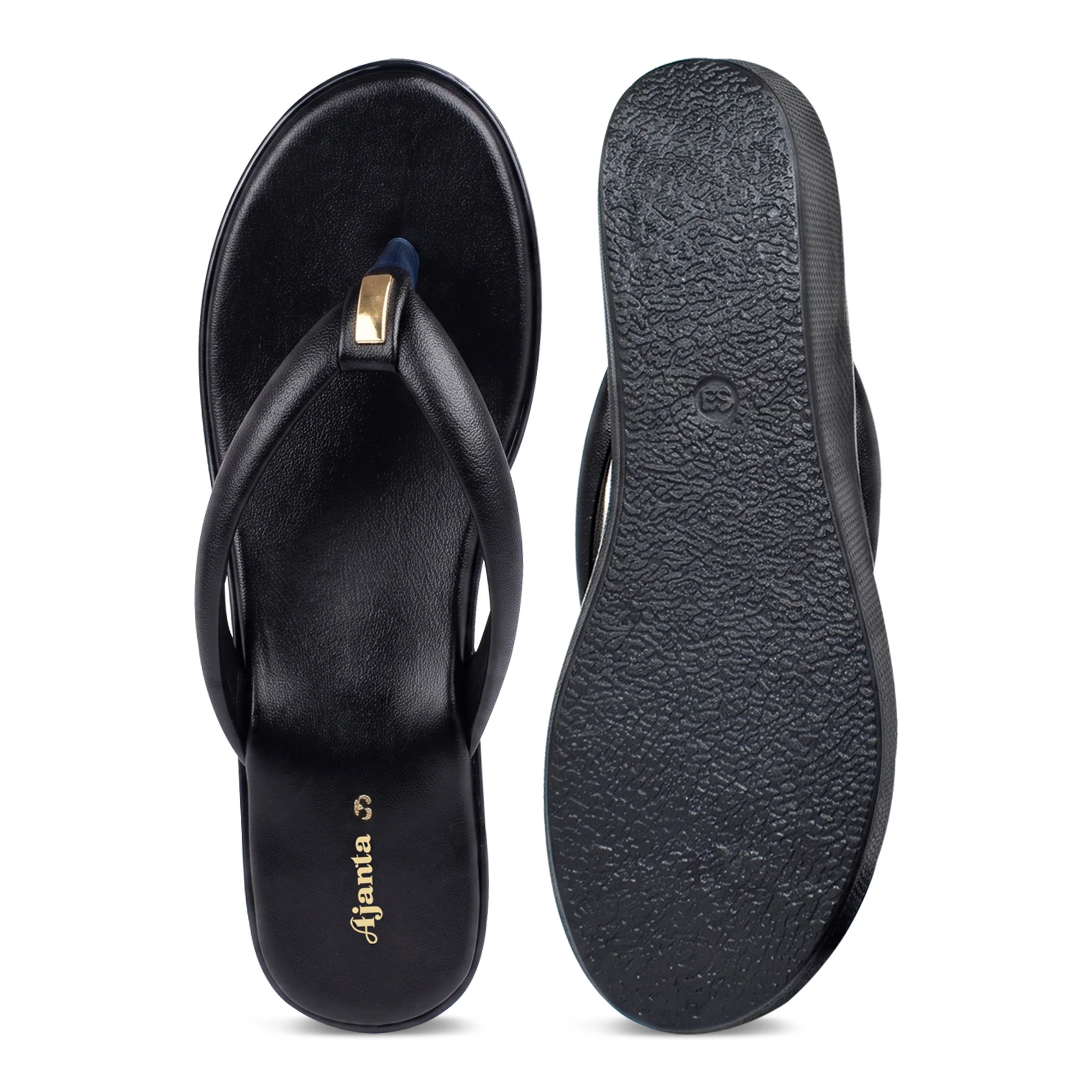 AJANTA Women Wedge Heel Sandals | Toe Post Flip Flop Sandals for Women | Platform Slip On Sandals | Lightweight Cushioned Walking Footwear | Daily Office, Travel, Puja & Festive Wear For Woman - Image 8