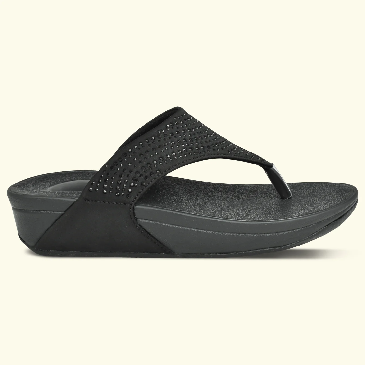 Ajanta Women’s Beige Flat Sandals - Image 2