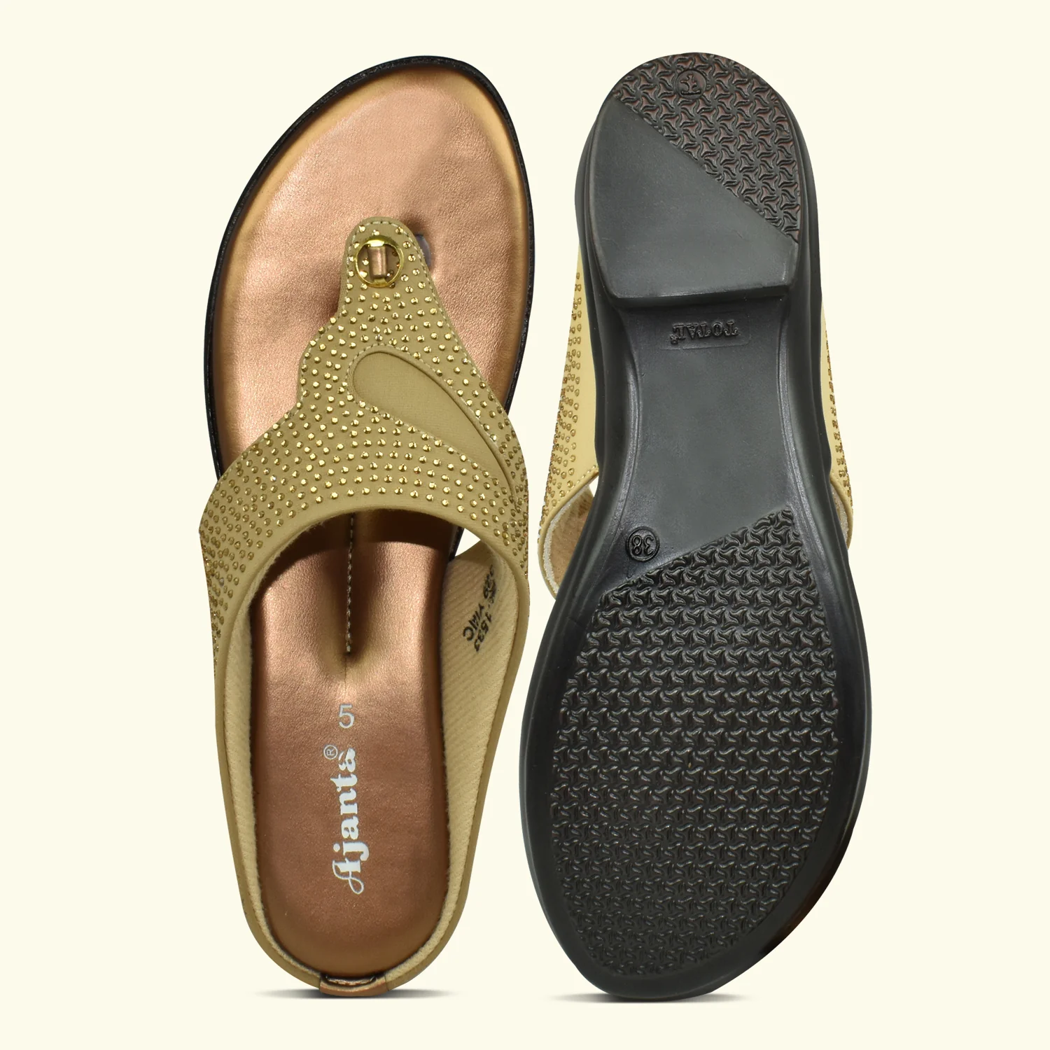 Ajanta Women’s Copper Lightweight EVA Flat Sandals - Image 6