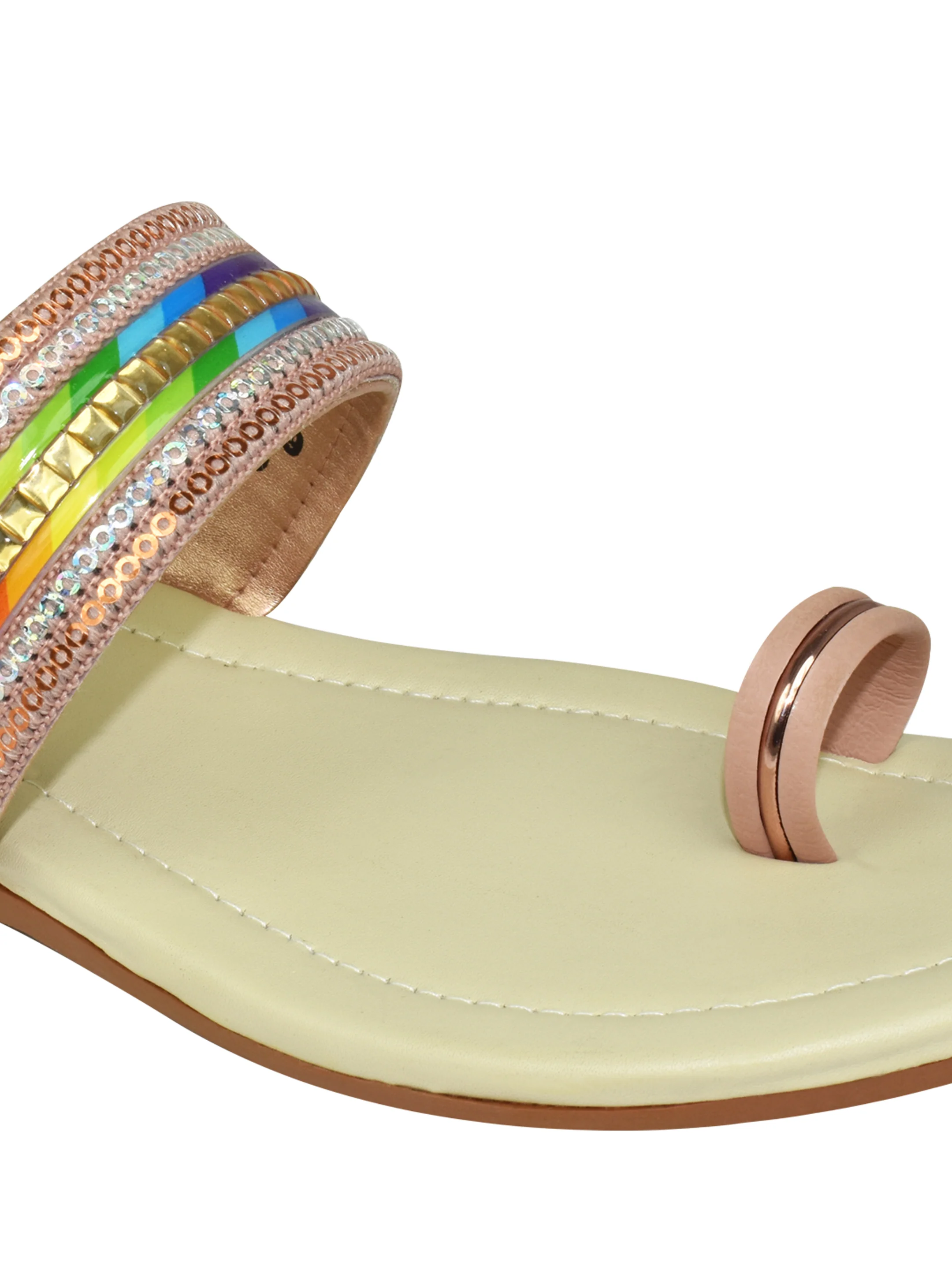 Ajanta Women’s Cream Slip-On Sandals - Image 6