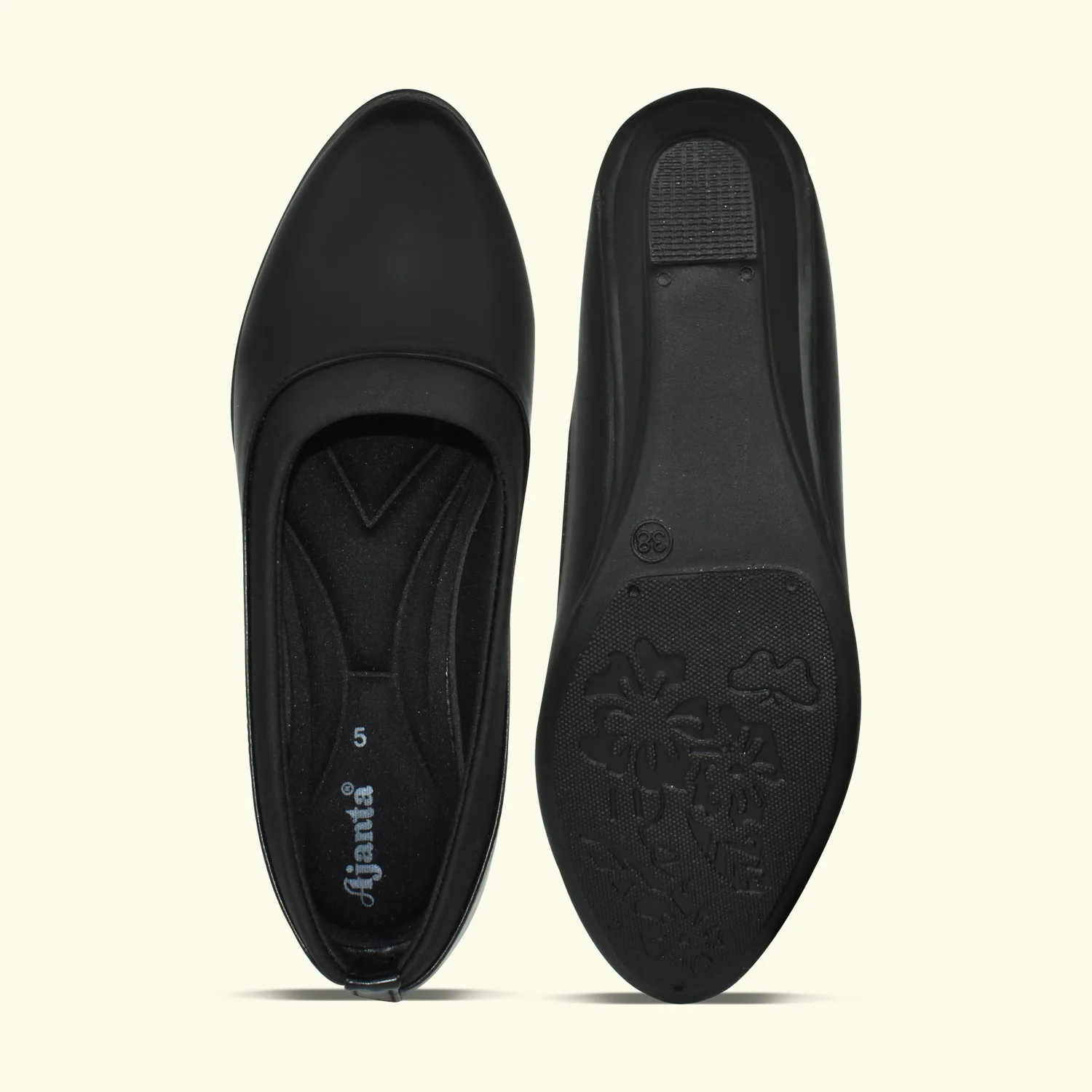 Ajanta Women’s Pointed Black Formal Slip-On - Image 11
