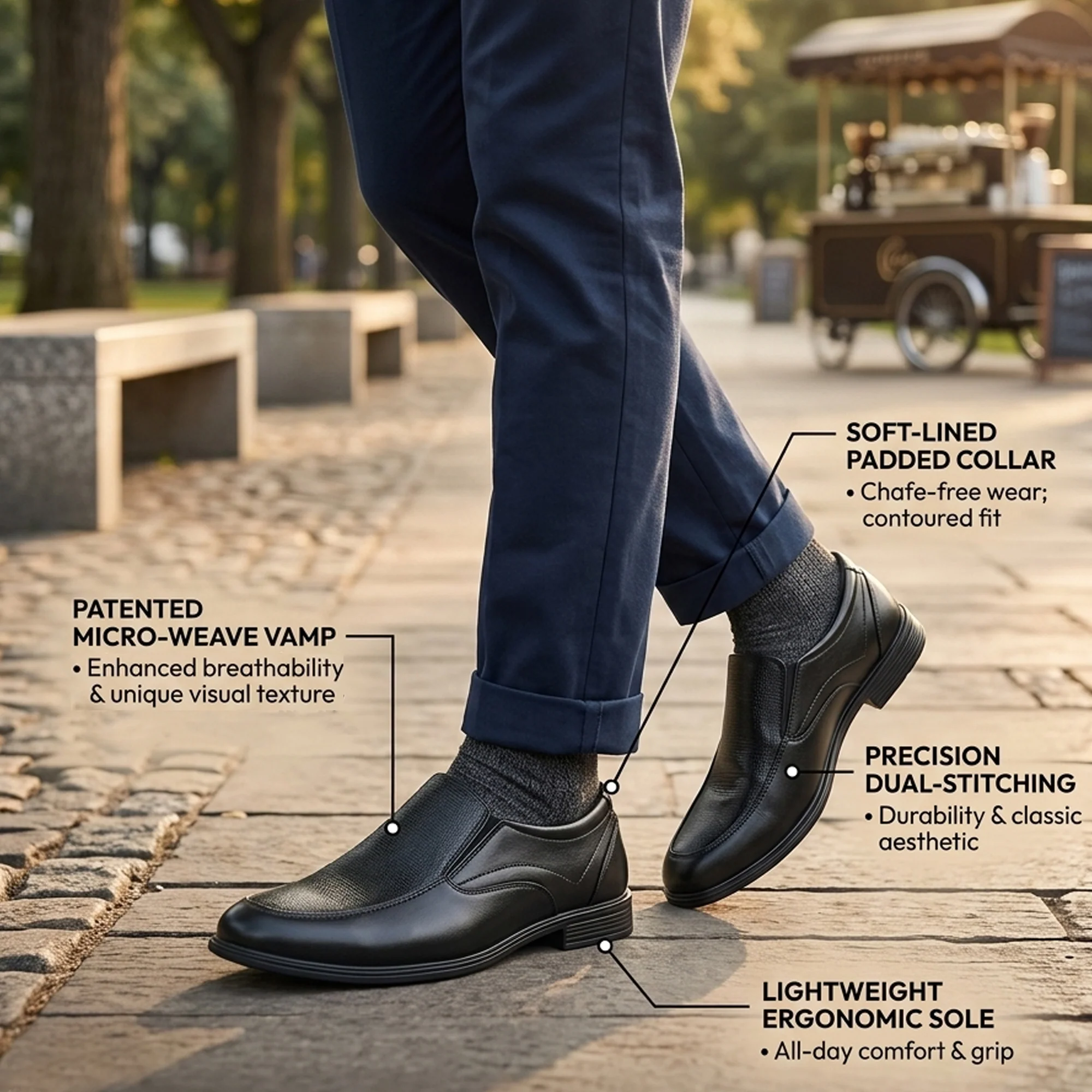 Ajanta Men's Lace-Up Stylish Loafers - Image 3