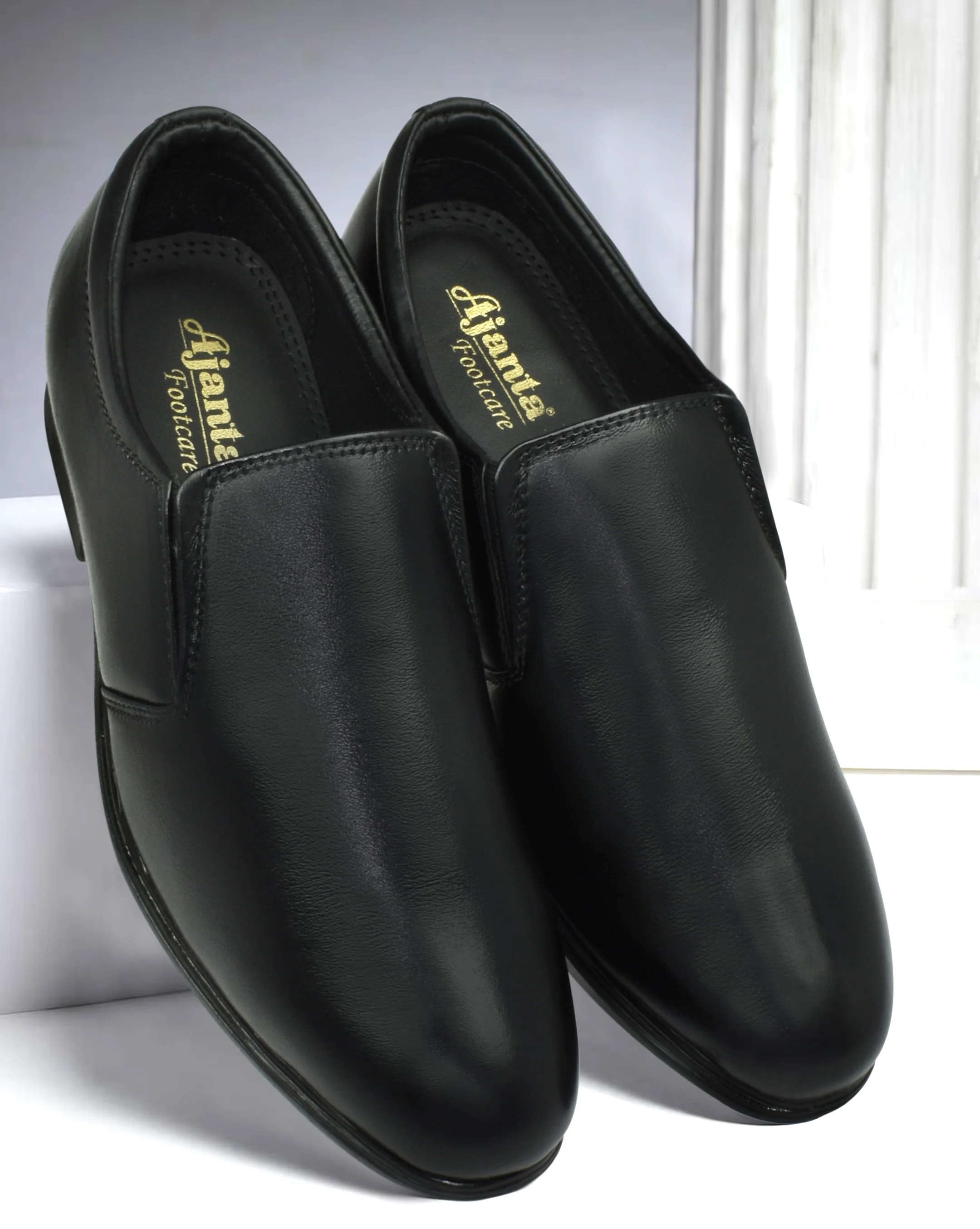 Ajanta Men’s Black Slip-On Formal - Image 2