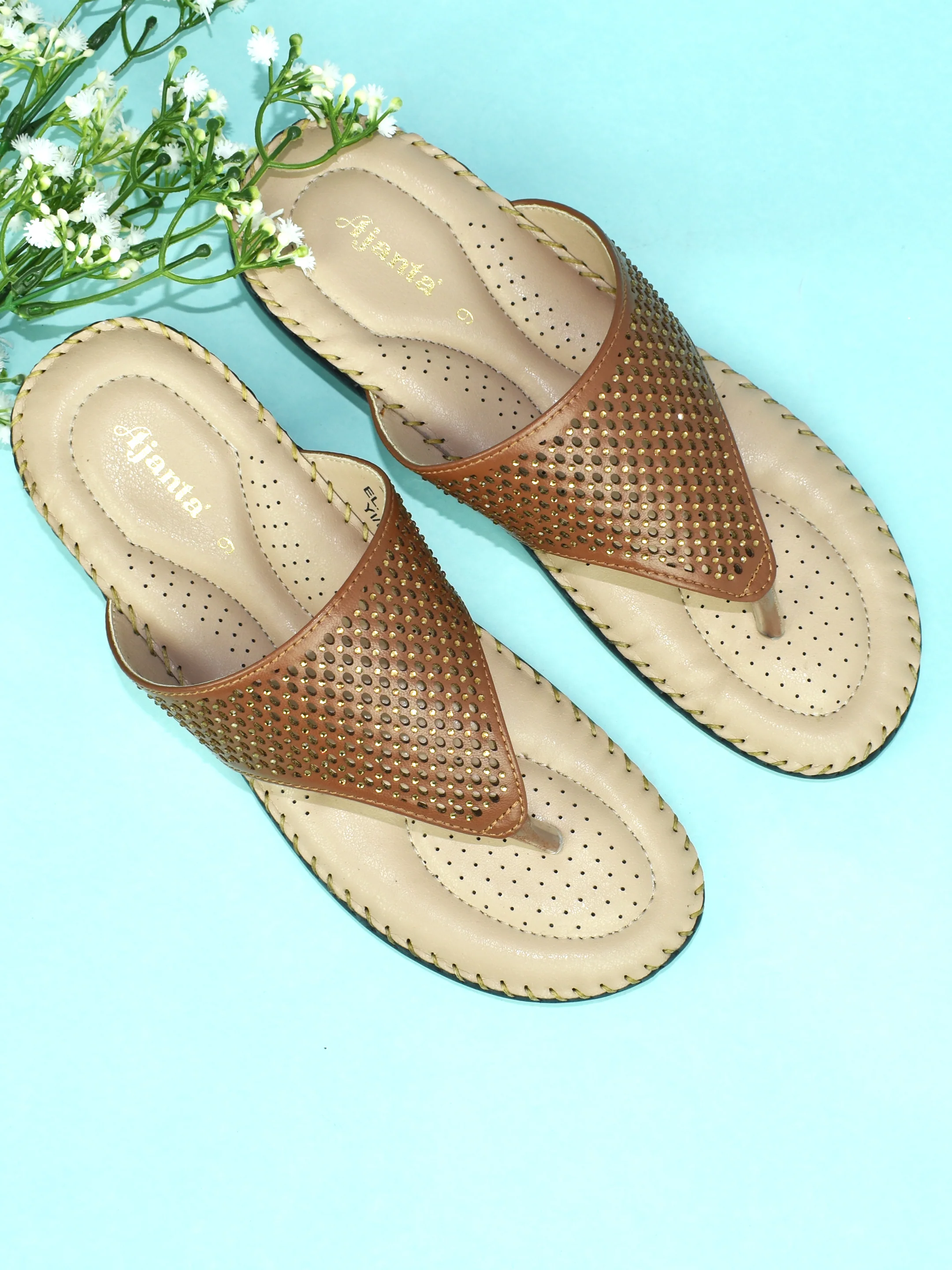 Ajanta Women’s Flat Slip-On Sandals - Image 2