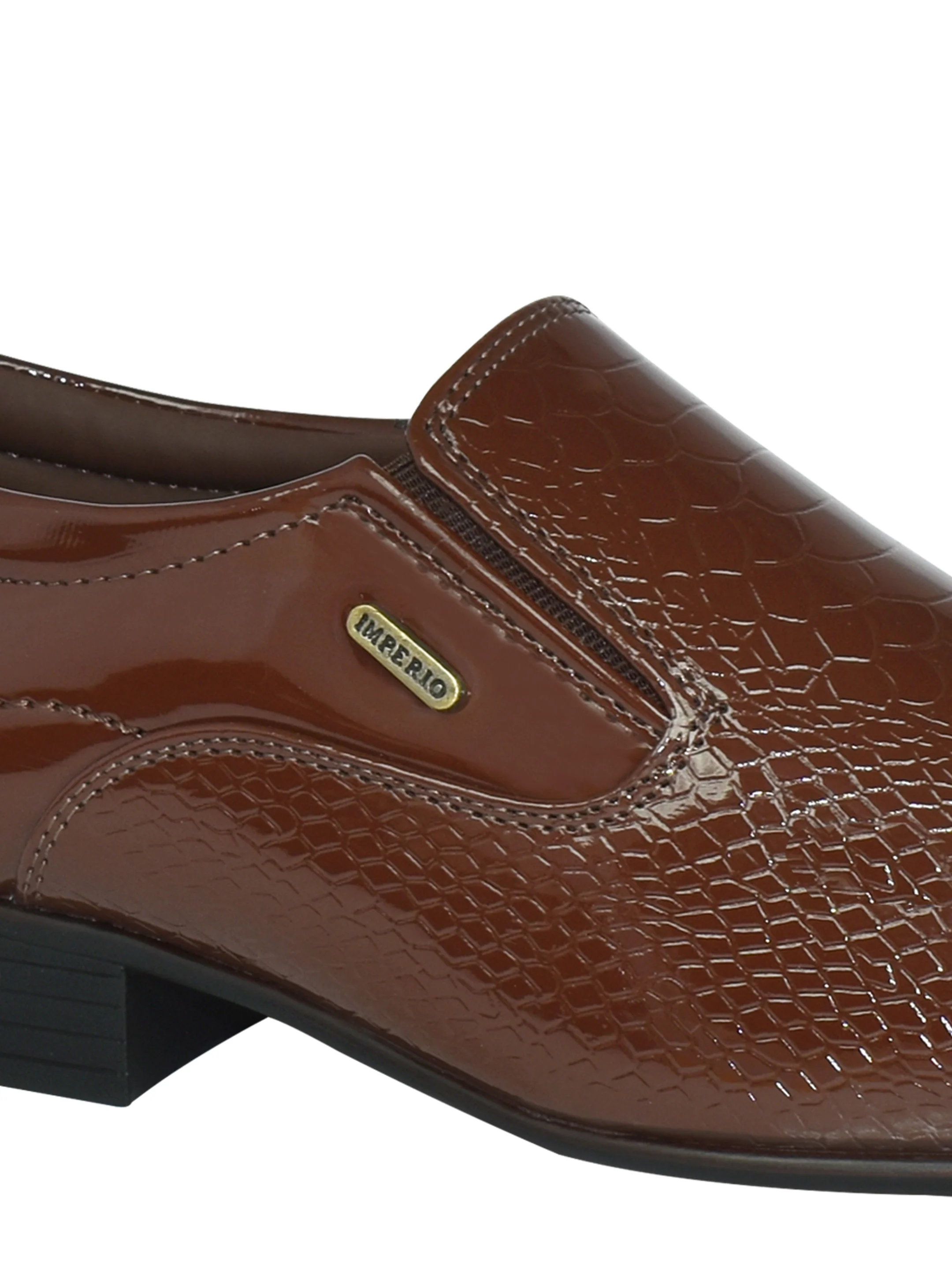 Imperio by Ajanta Men’s Brown Slip-On Formal Shoes - Image 3