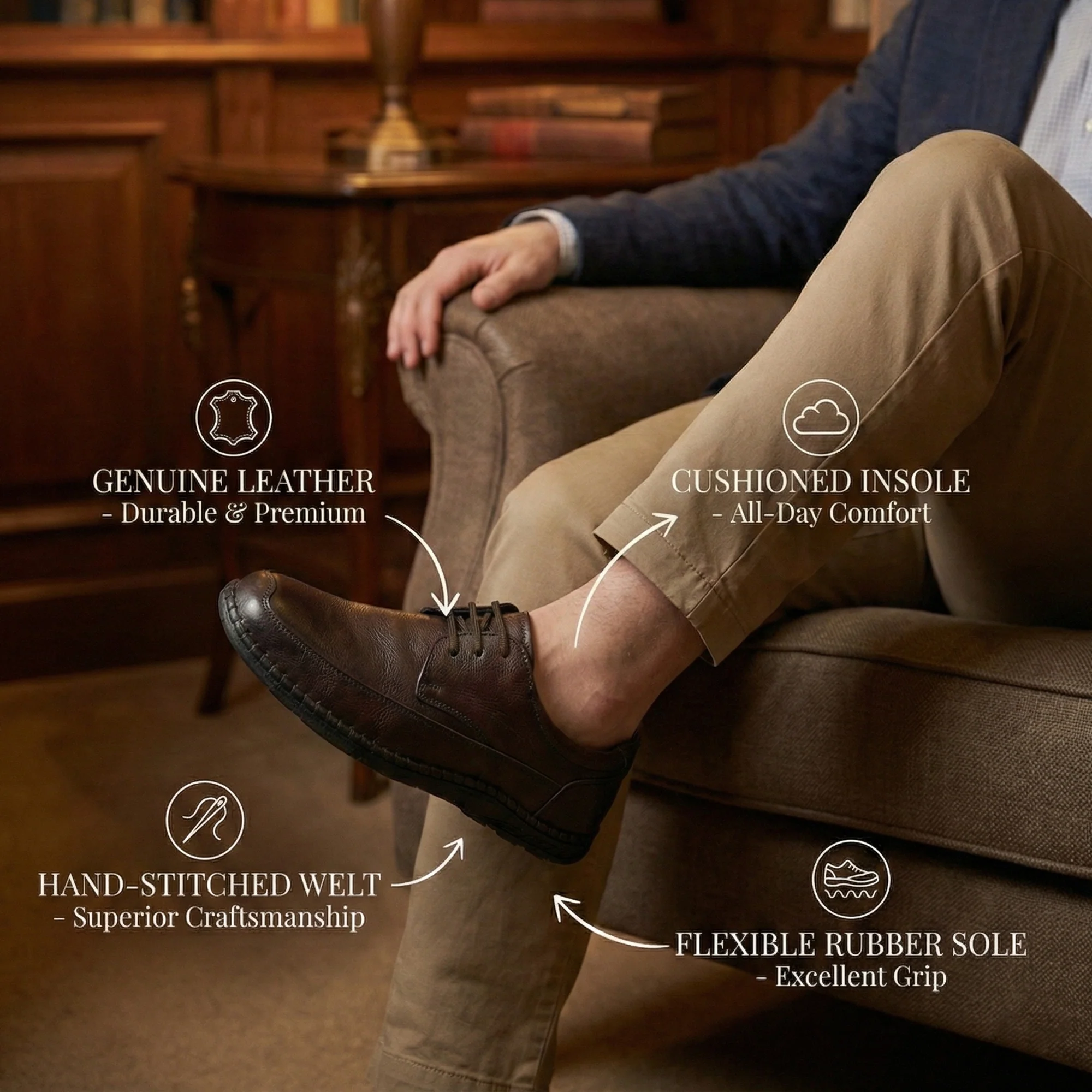 Imperio by Ajanta Men’s Lace-Up Formal Shoes - Image 3